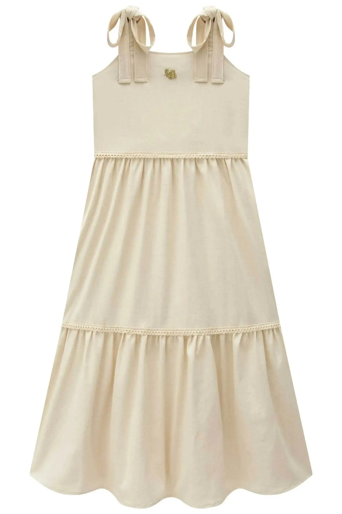 Vestido Midi em Linho Santorini 99451 Lilimoon Teen Menina