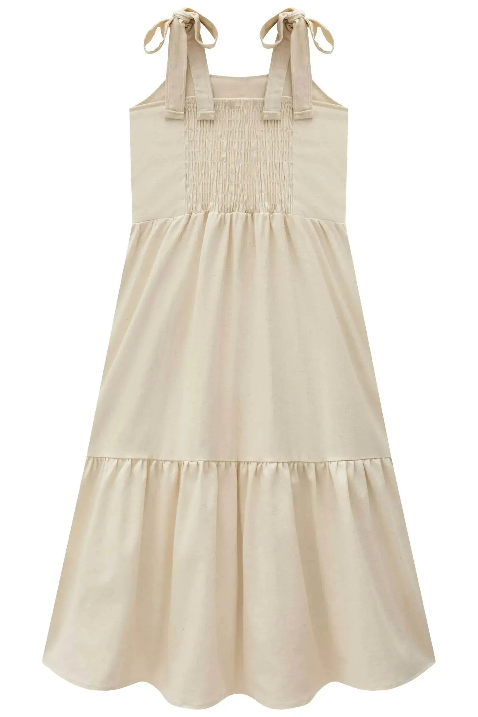 Vestido Midi em Linho Santorini 99451 Lilimoon Teen Menina