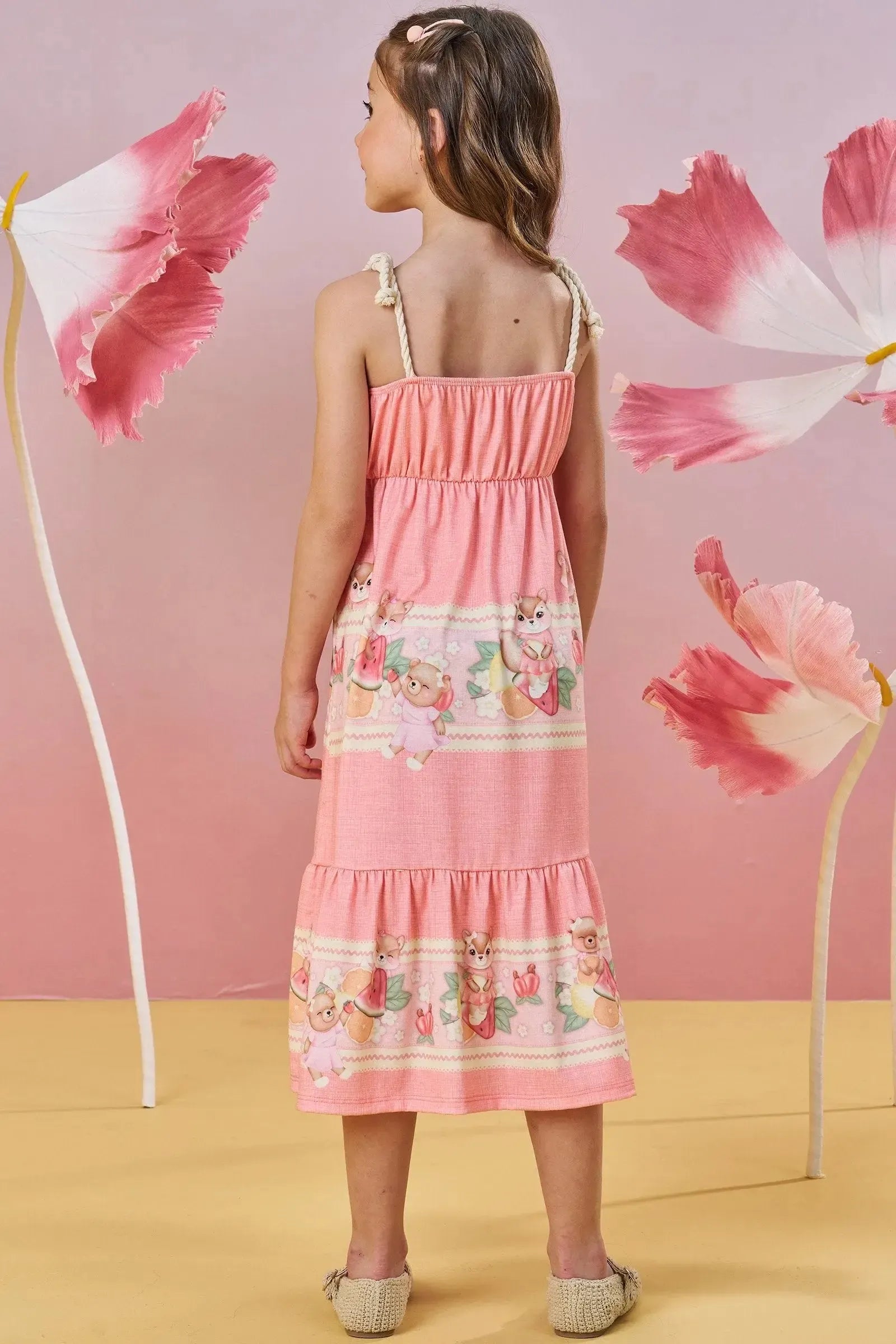 Vestido Midi em Malha Fresh 82932 Infanti Infantil Menina