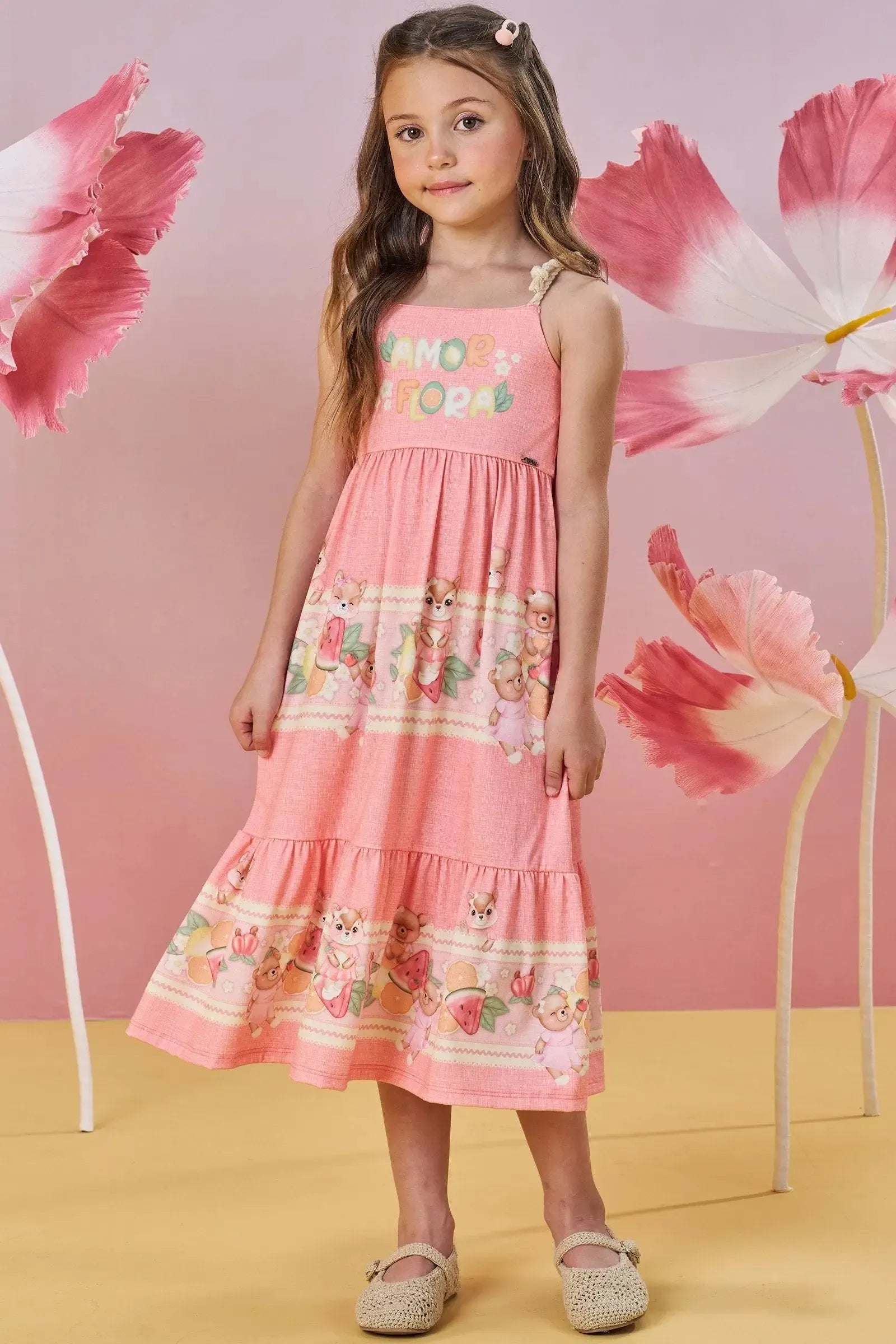Vestido Midi em Malha Fresh 82932 Infanti Infantil Menina