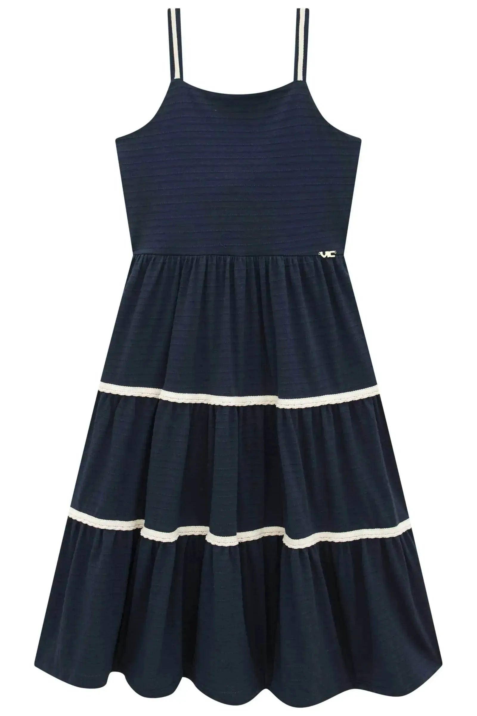Vestido Midi em Malha Textura 98915 Vic Teen Menina