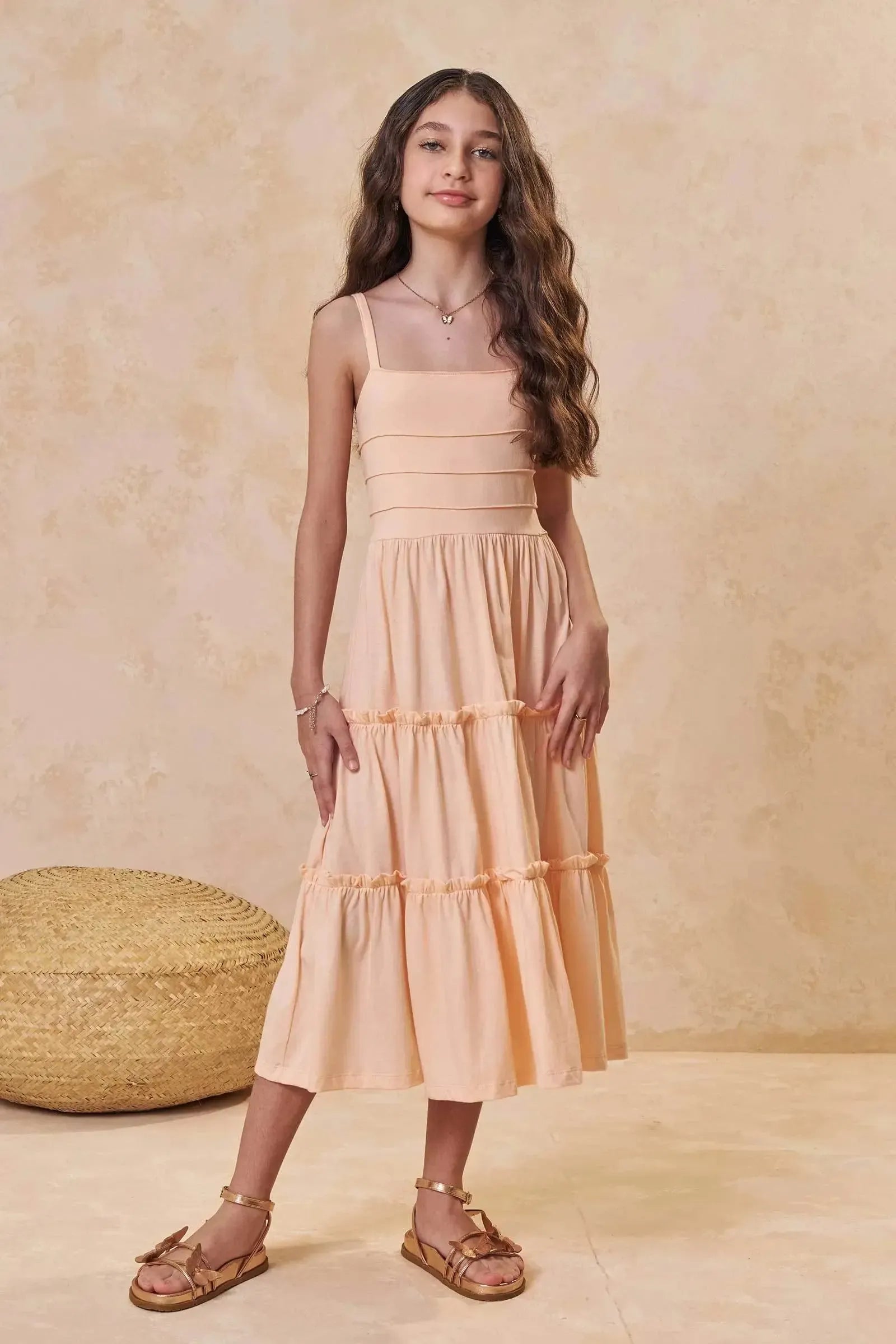 Vestido Midi em Meia Malha 95520 Lilimoon Teen Menina