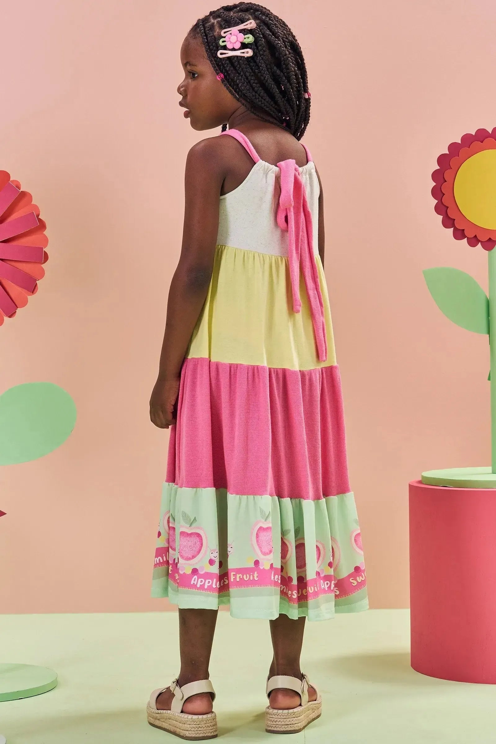 Vestido Midi em Meia Malha 84167 Kukiê Infantil Menina