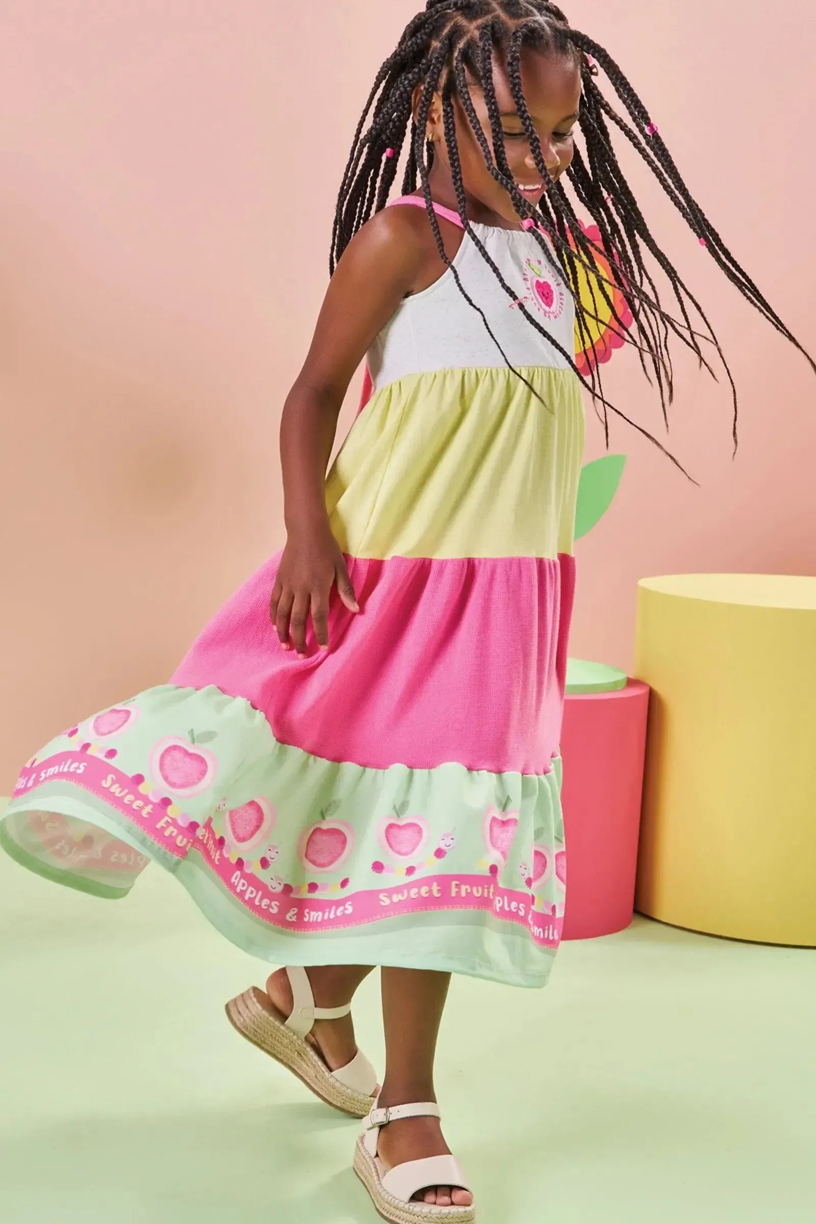 Vestido Midi em Meia Malha 84167 Kukiê Infantil Menina