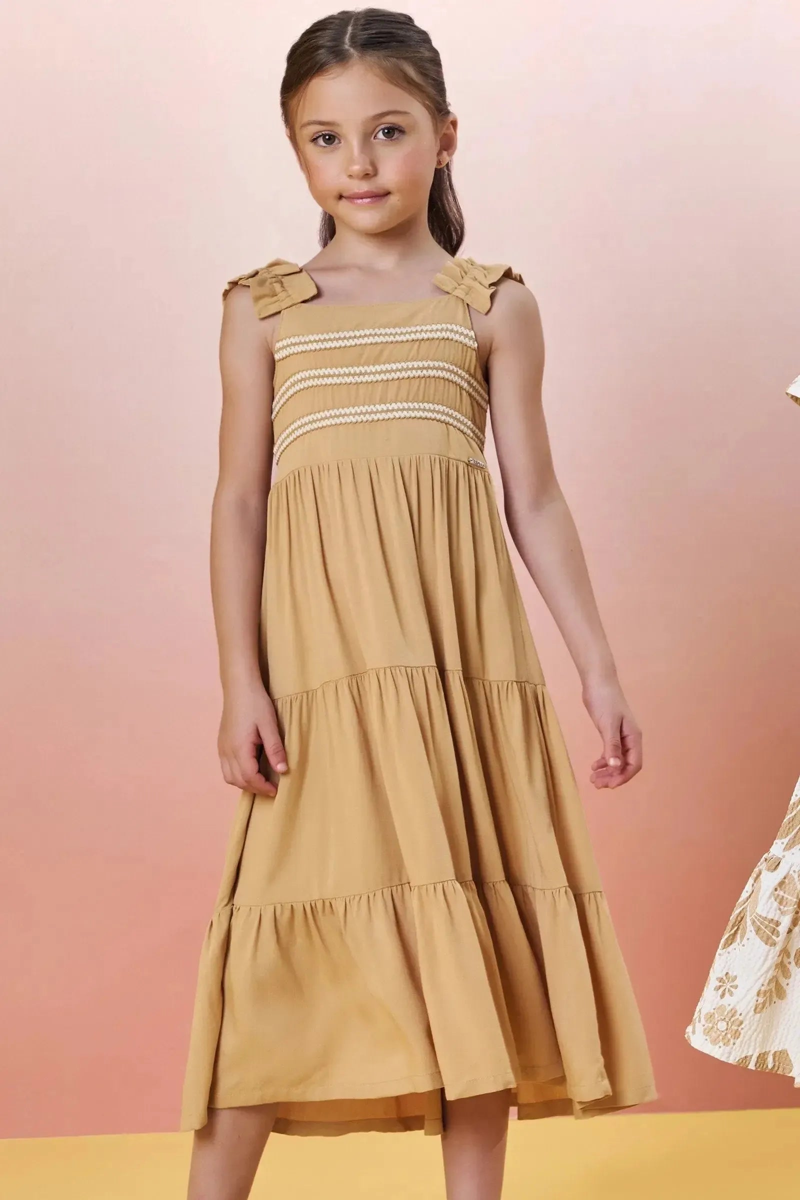 Vestido Midi em Viscose 82987 Infanti Infantil Menina