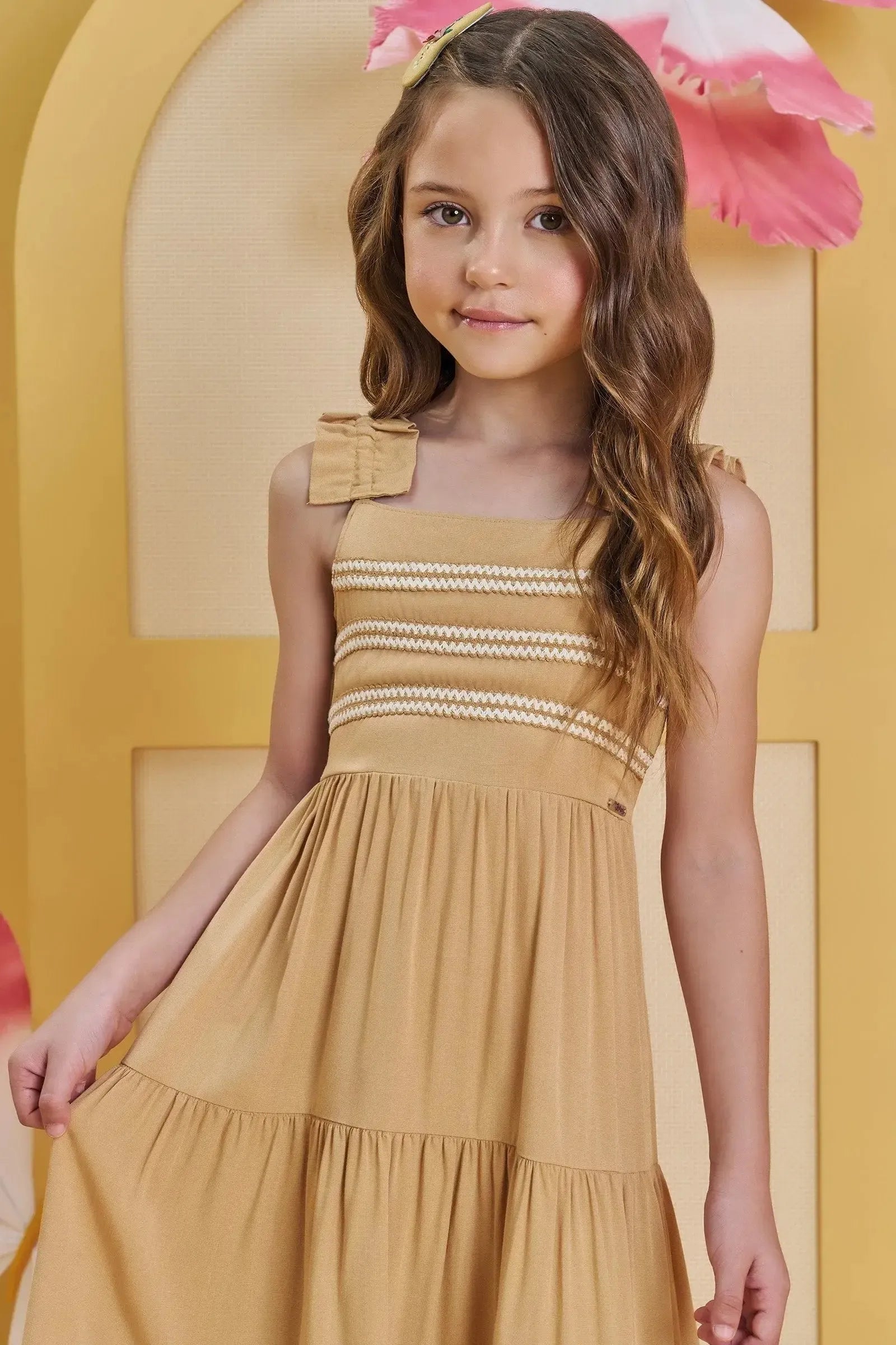 Vestido Midi em Viscose 82987 Infanti Infantil Menina