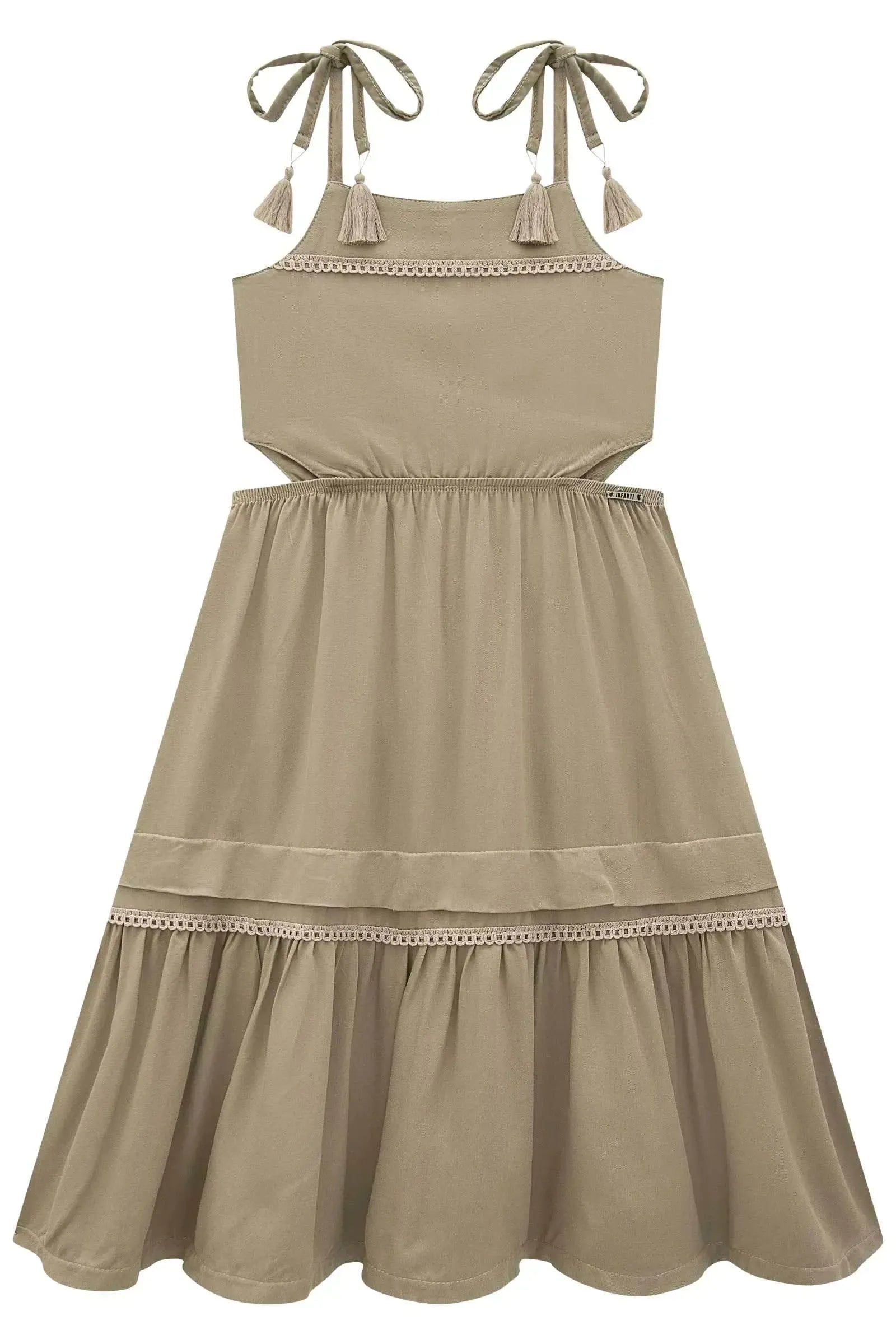 Vestido Midi em Viscose Lírio 88168 Infanti Infantil Menina