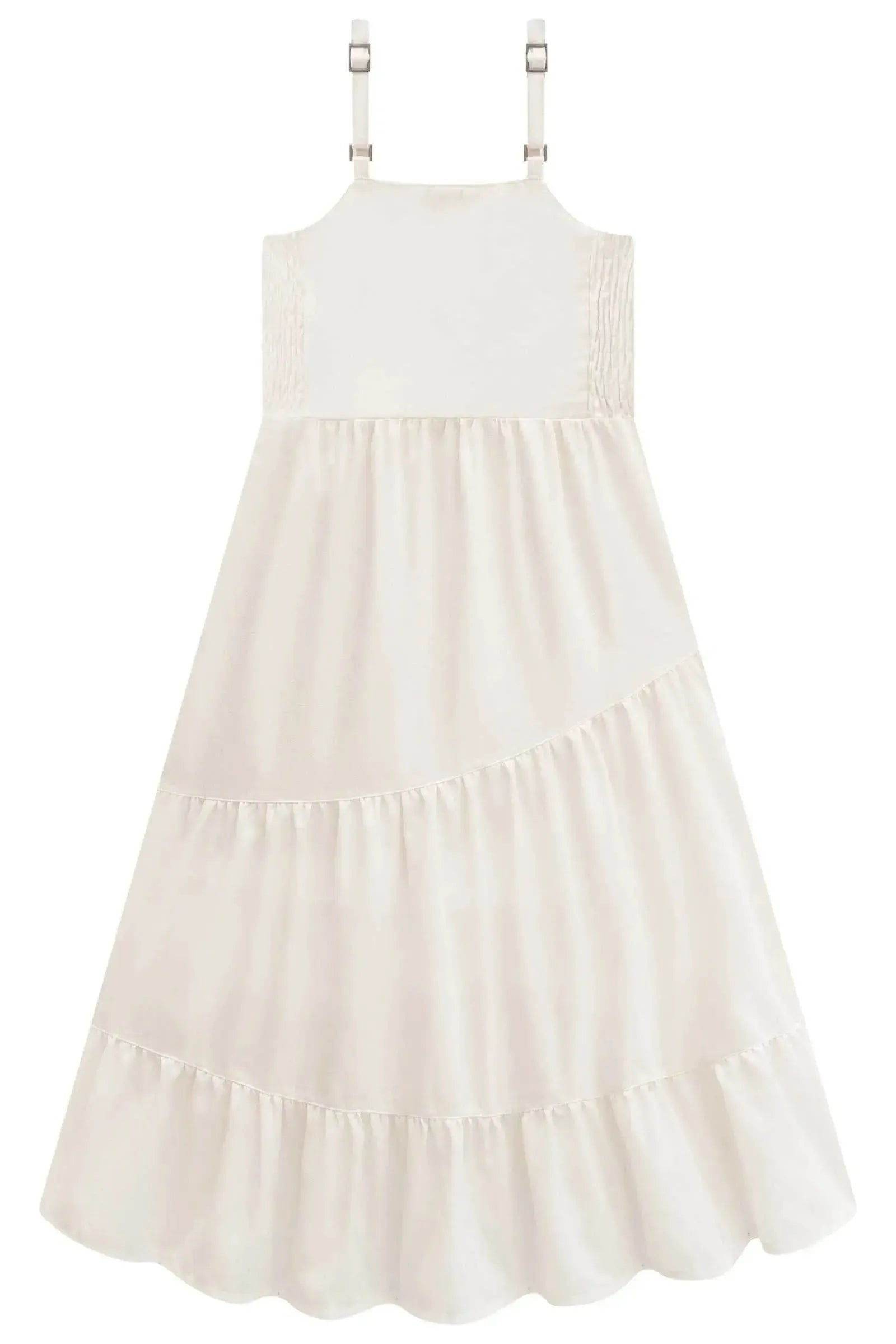 Vestido New Midi em Linho Gold 83679 Vic&Vicky Teen Menina