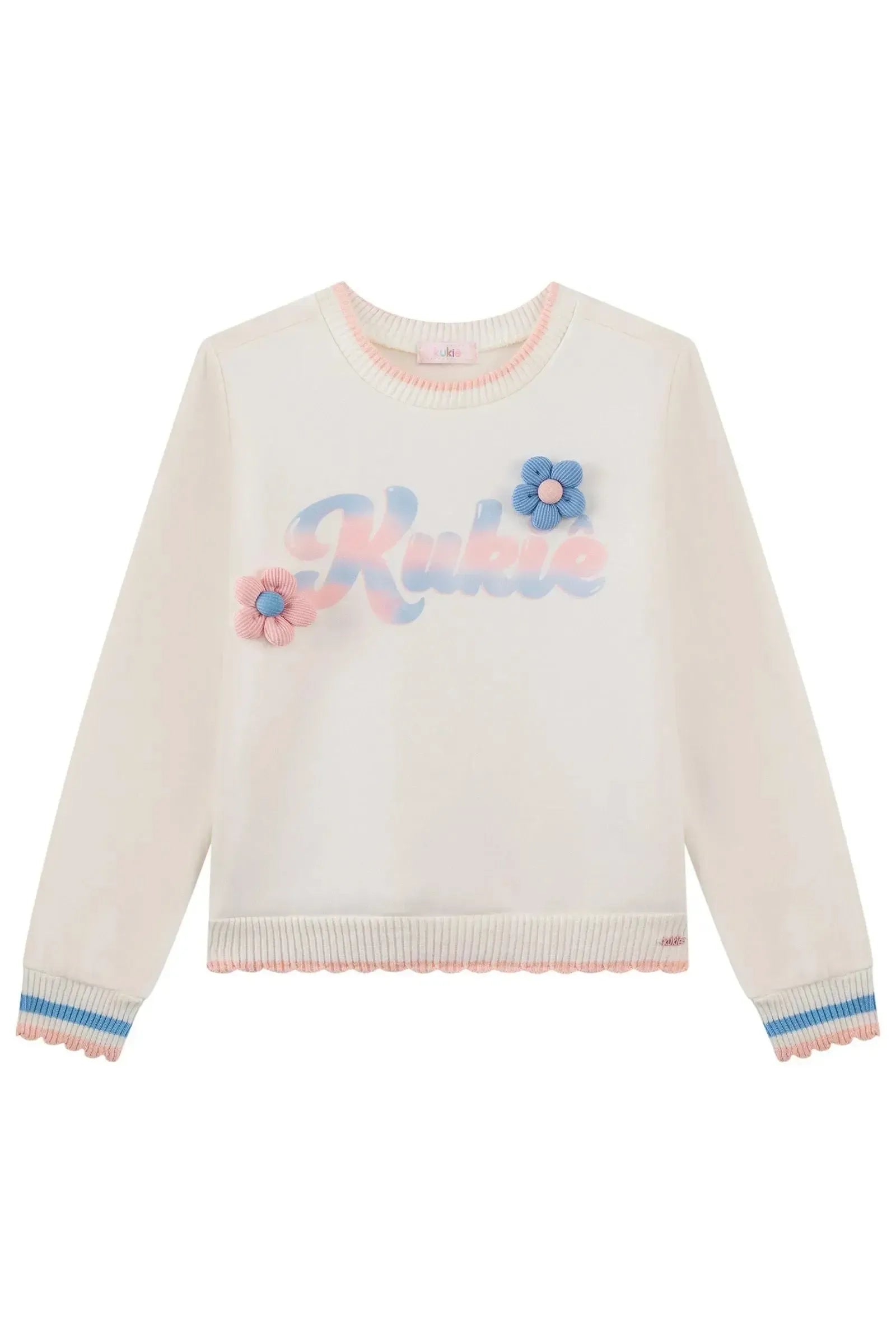 Blusão em Molecotton 90894 Kukiê Infantil Menina