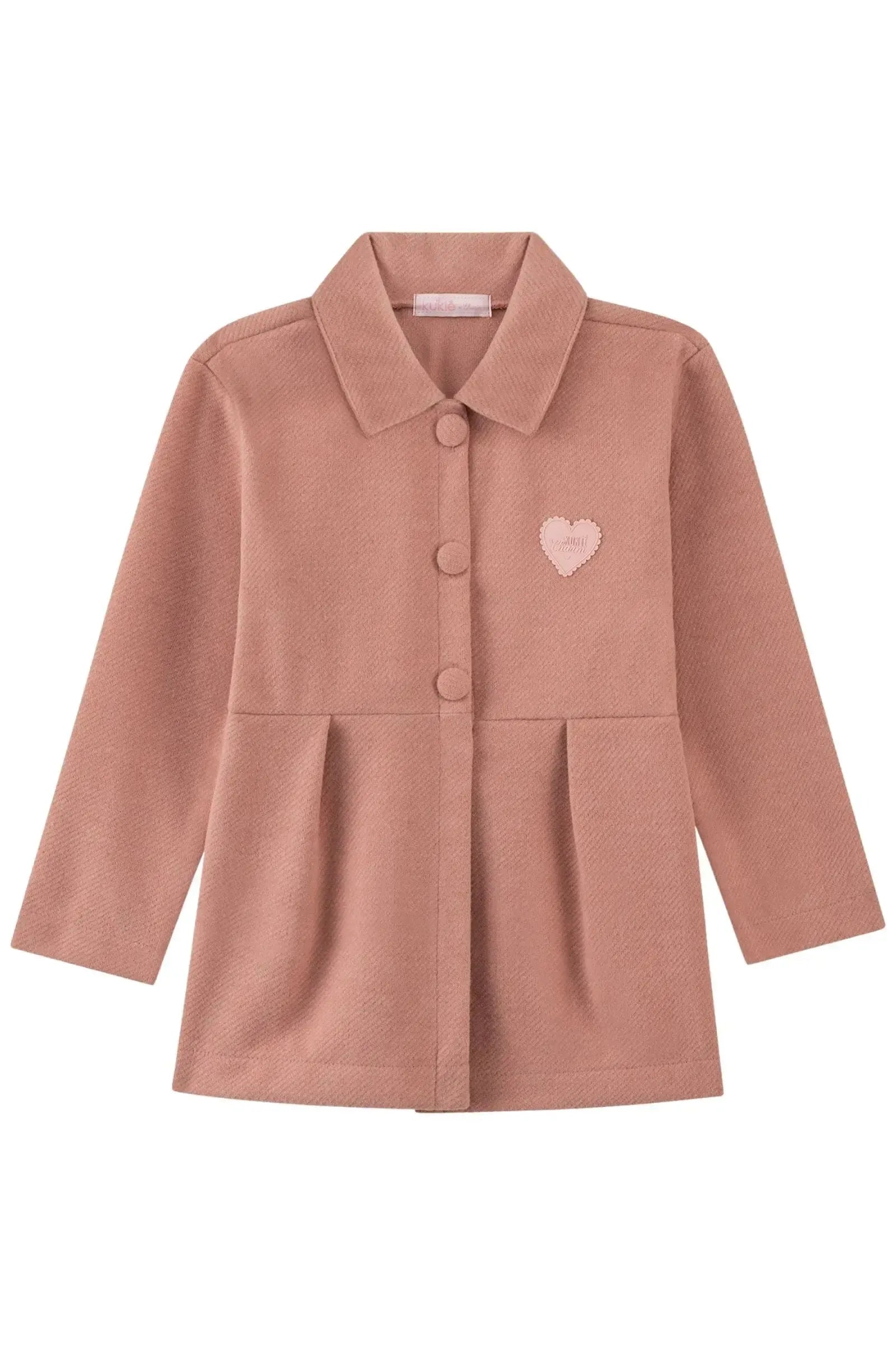 Sobretudo em Lã Batida 90915 Kukiê Infantil Menina