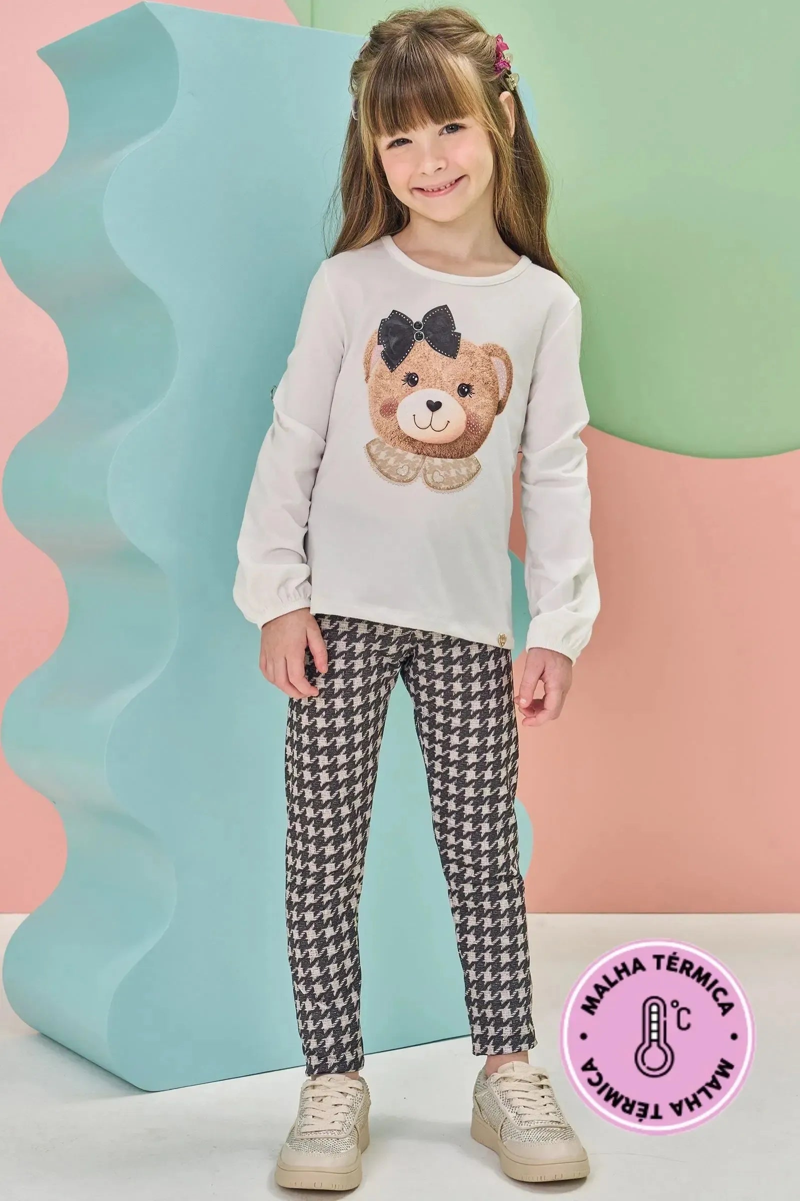 Calça Legging em Termoskin 79753 Kukiê Infantil Menina