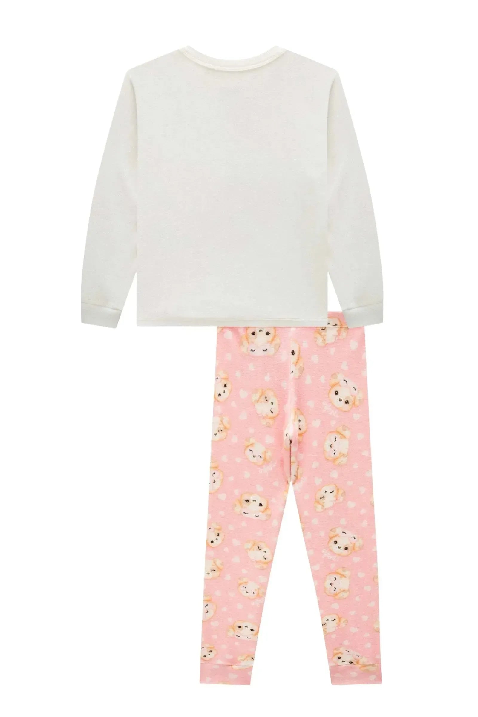 Conjunto de Pijama de Blusão e Calça em Termoskin Peluciado 93171 Infanti Infantil Menina