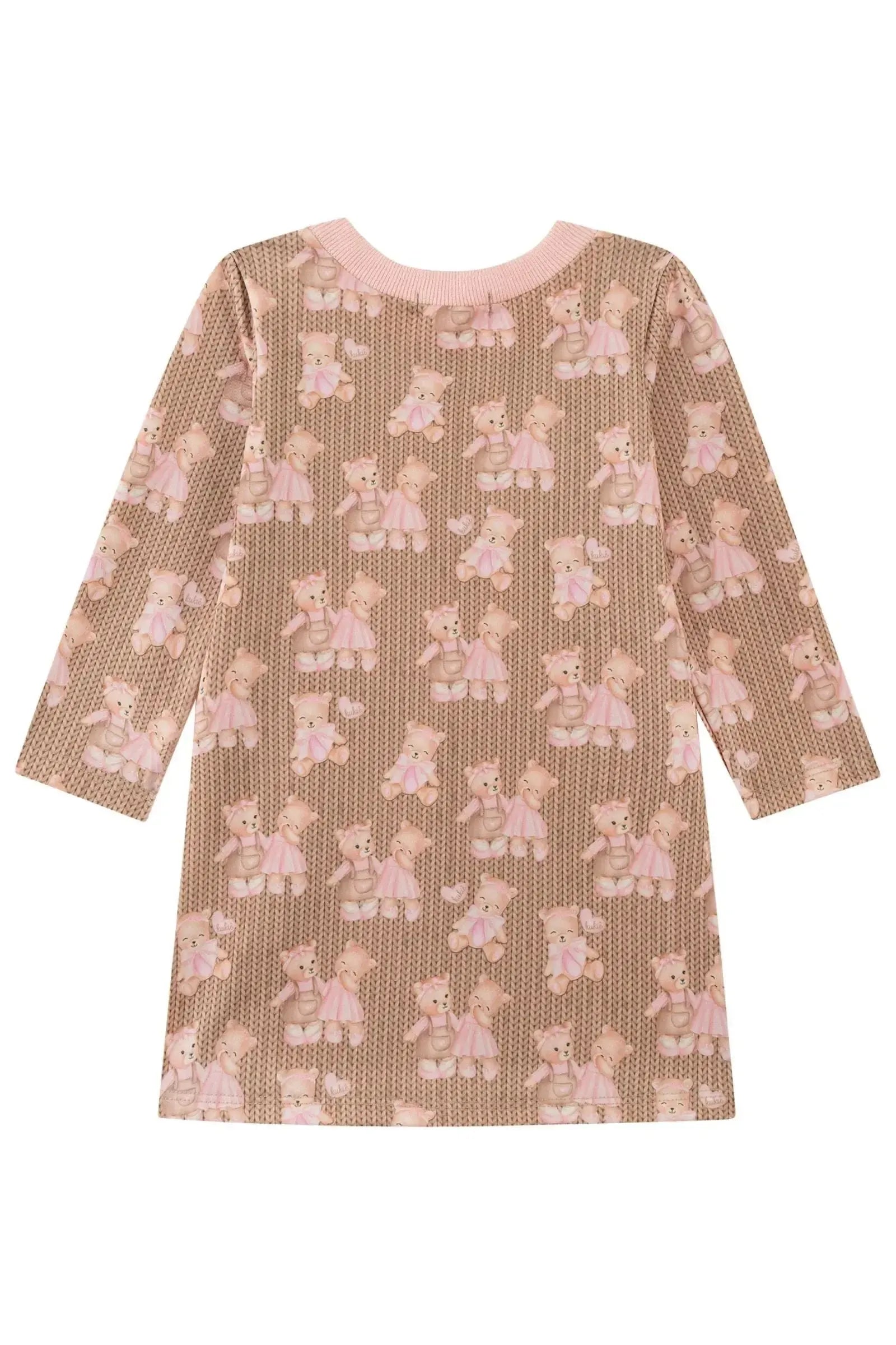 Vestido em Termoskin Peluciado 90887 Kukiê Bebê Menina
