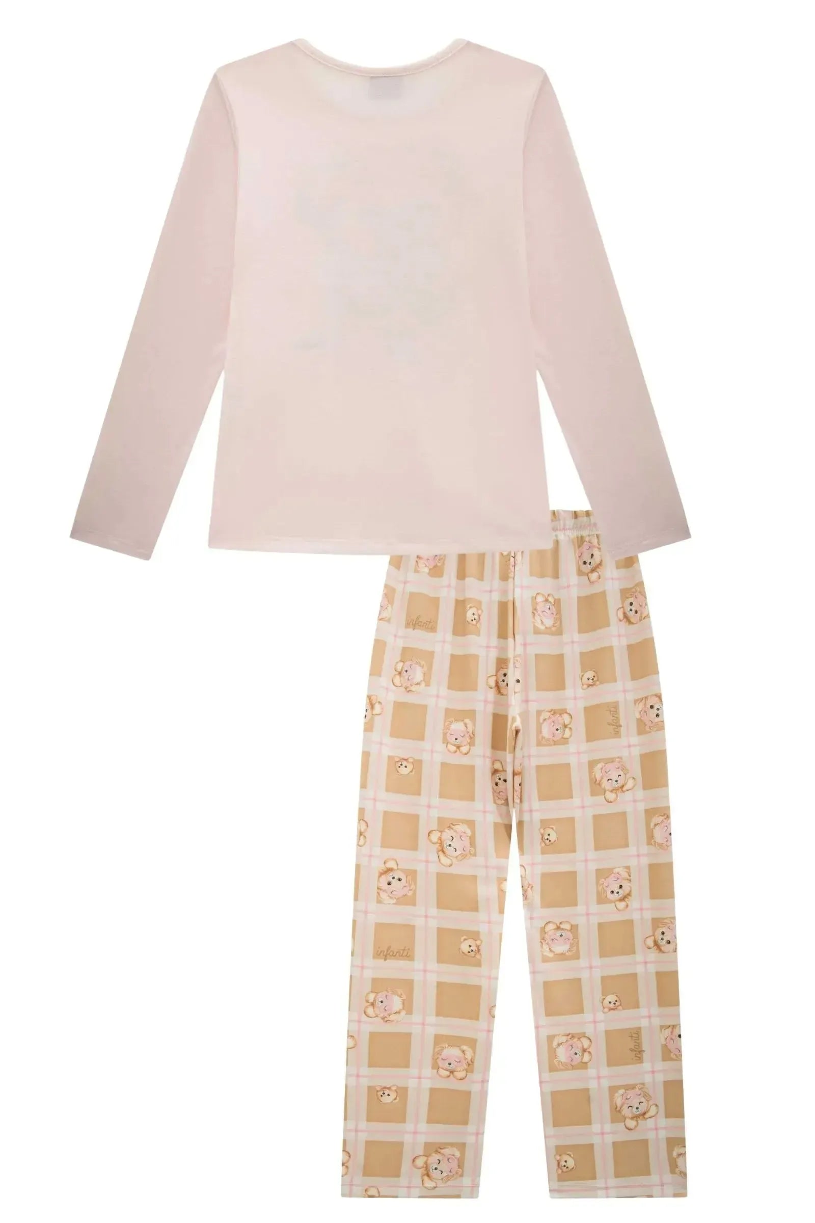 Conjunto de Pijama de Blusa em Malha Fresh e Calça em Malha Comfy 89631 Infanti Infantil Menina