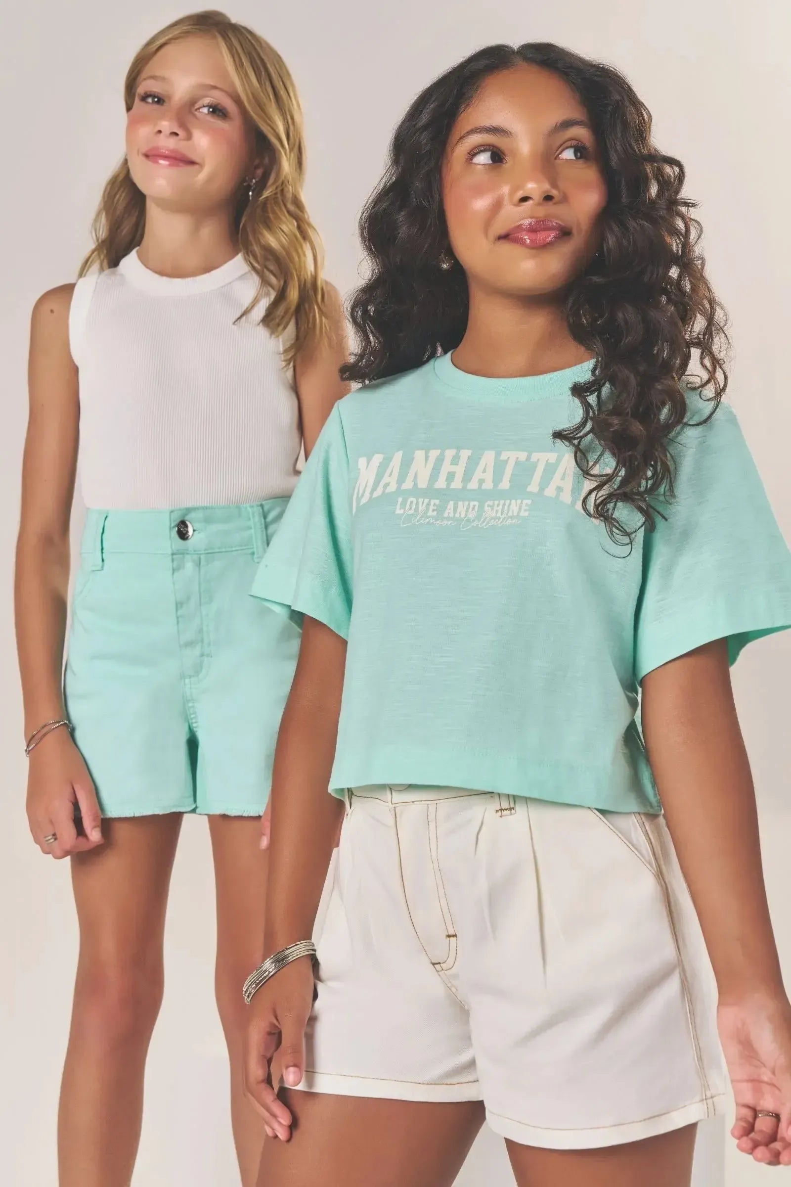 Shorts em Sarja com Elastano 86534 Lilimoon Teen Menina