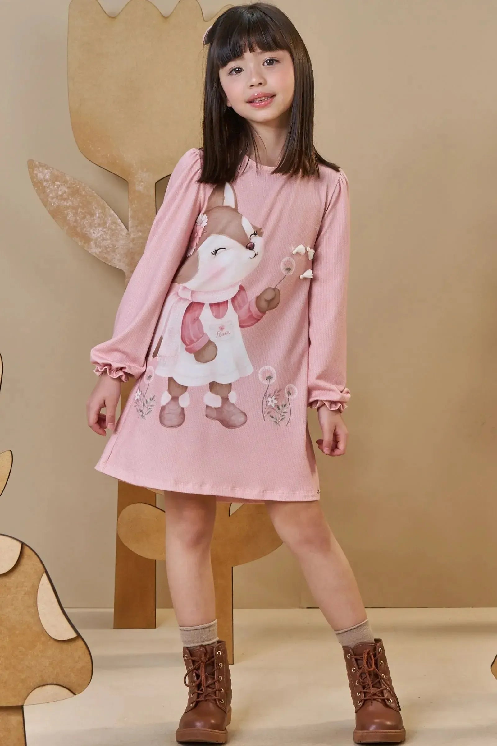 Vestido em Malha Fresh 89159 Infanti Infantil Menina