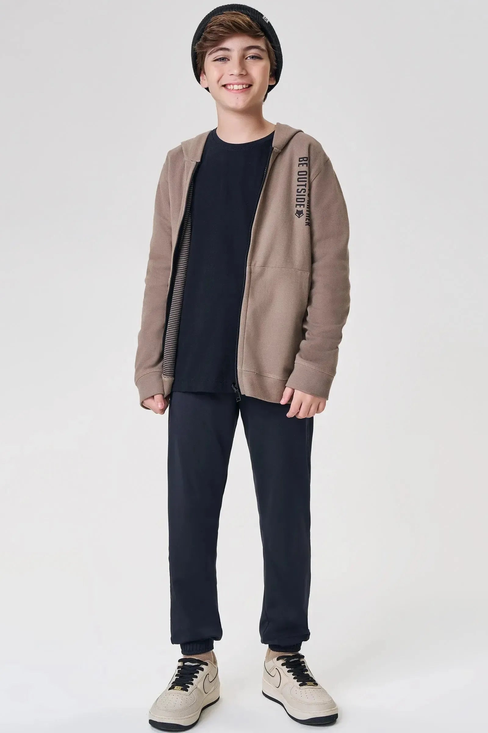 Calça Jogger em Malha Termoskin com Elastano 89613 Johnny Fox Teen Menino