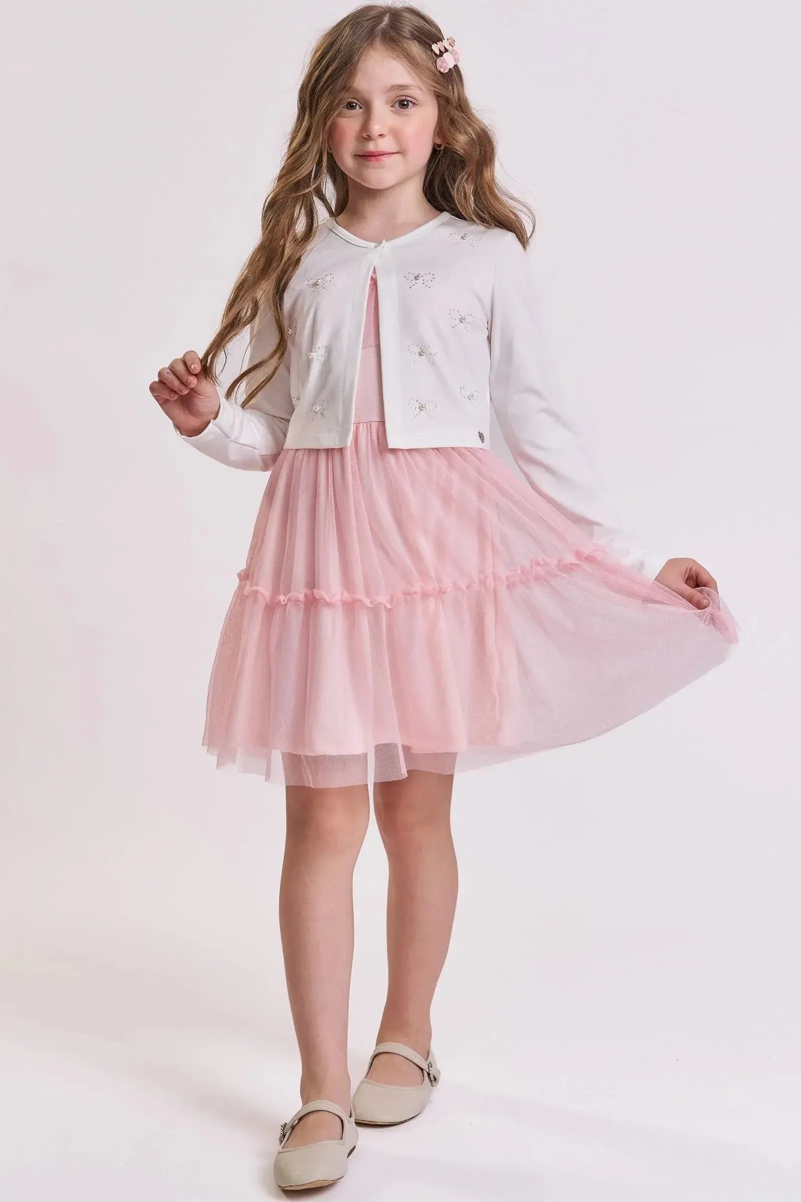 Bolero em Termoskin Peluciado 89621 Kukiê Infantil Menina