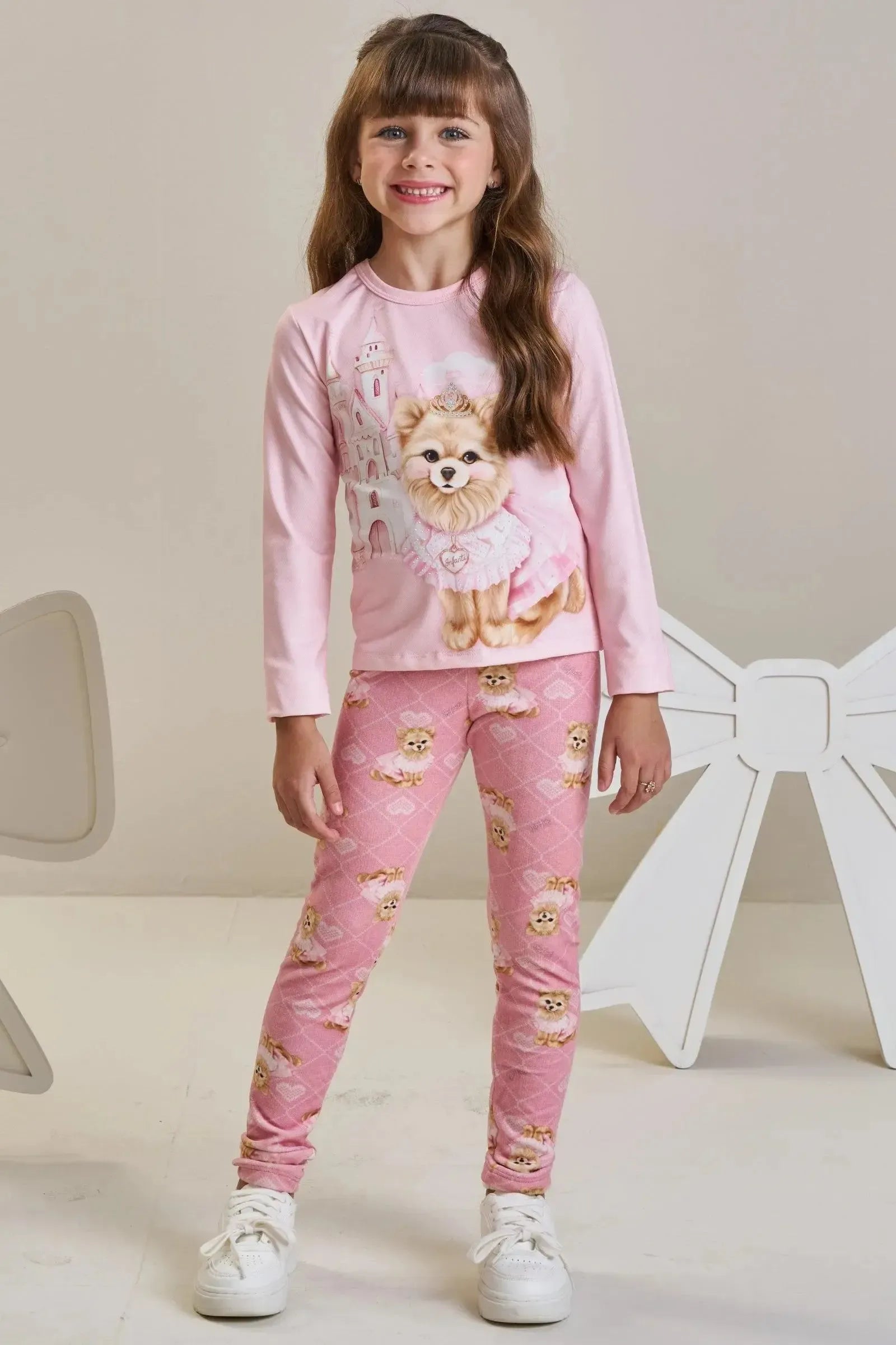 Calça Legging em Fleece Luxo 89672 Infanti Infantil Menina