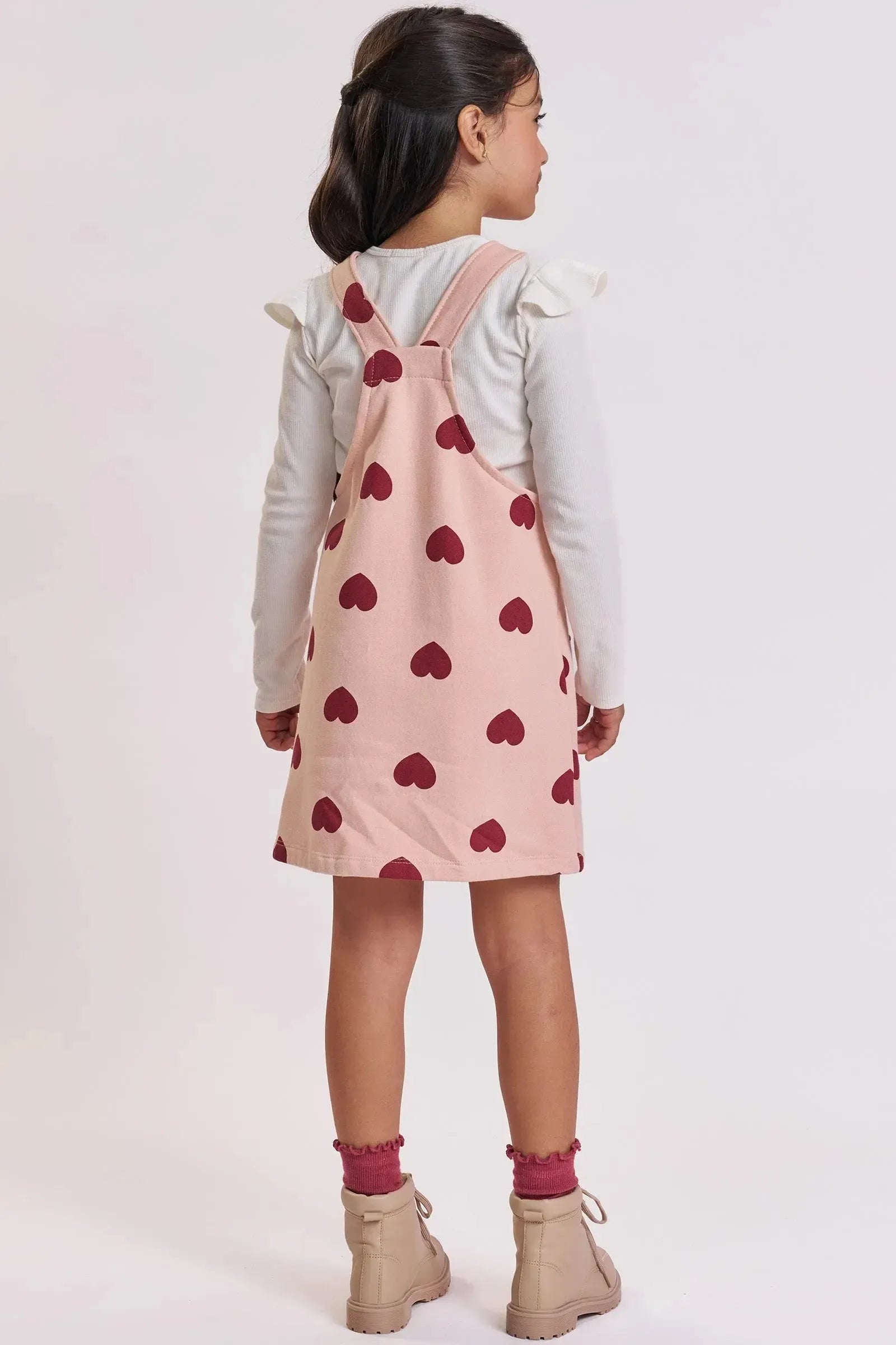 Conjunto de Salopete em Moletom com Pelúcia e Blusa em Canelado 89822 Kukiê Infantil Menina