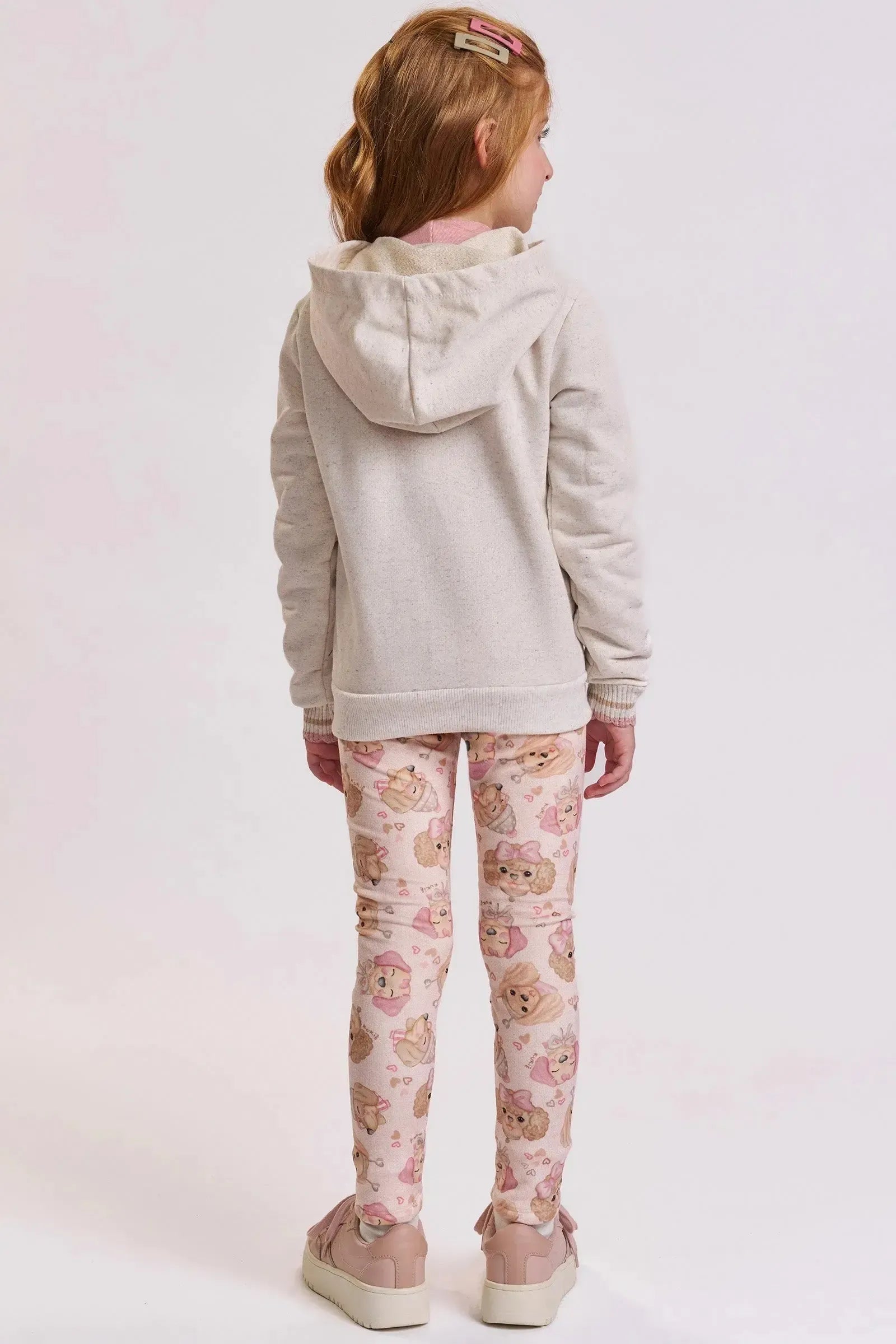 Jaqueta em Moletom sem Pelúcia 89922 Kukiê Infantil Menina