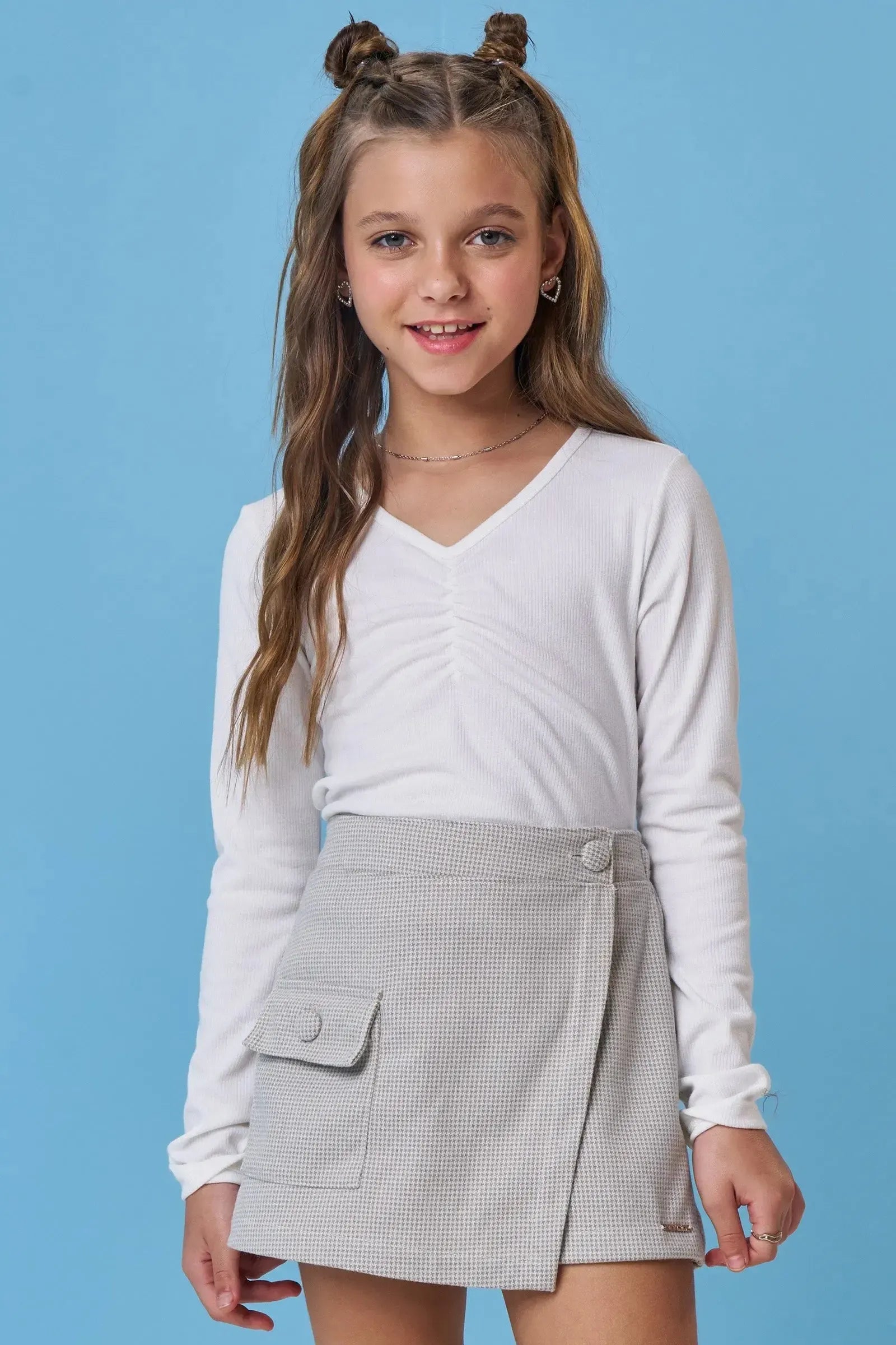 Blusa Boxy em Canelado Liz 90159 Vic&Vicky Teen Menina