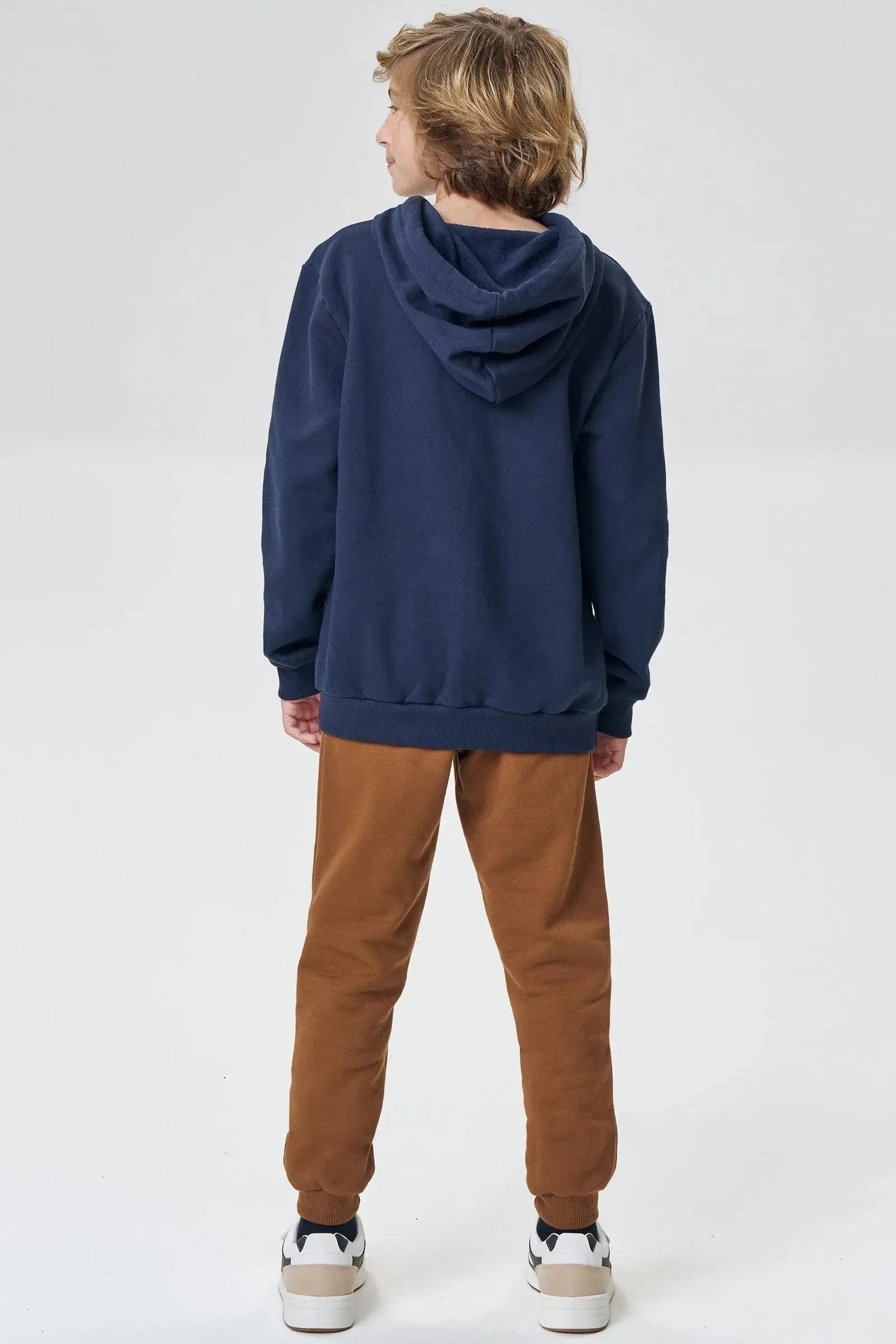 Conjunto de Blusão e Calça Jogger em Moletom com Pelúcia 90301 Johnny Fox Teen Menino