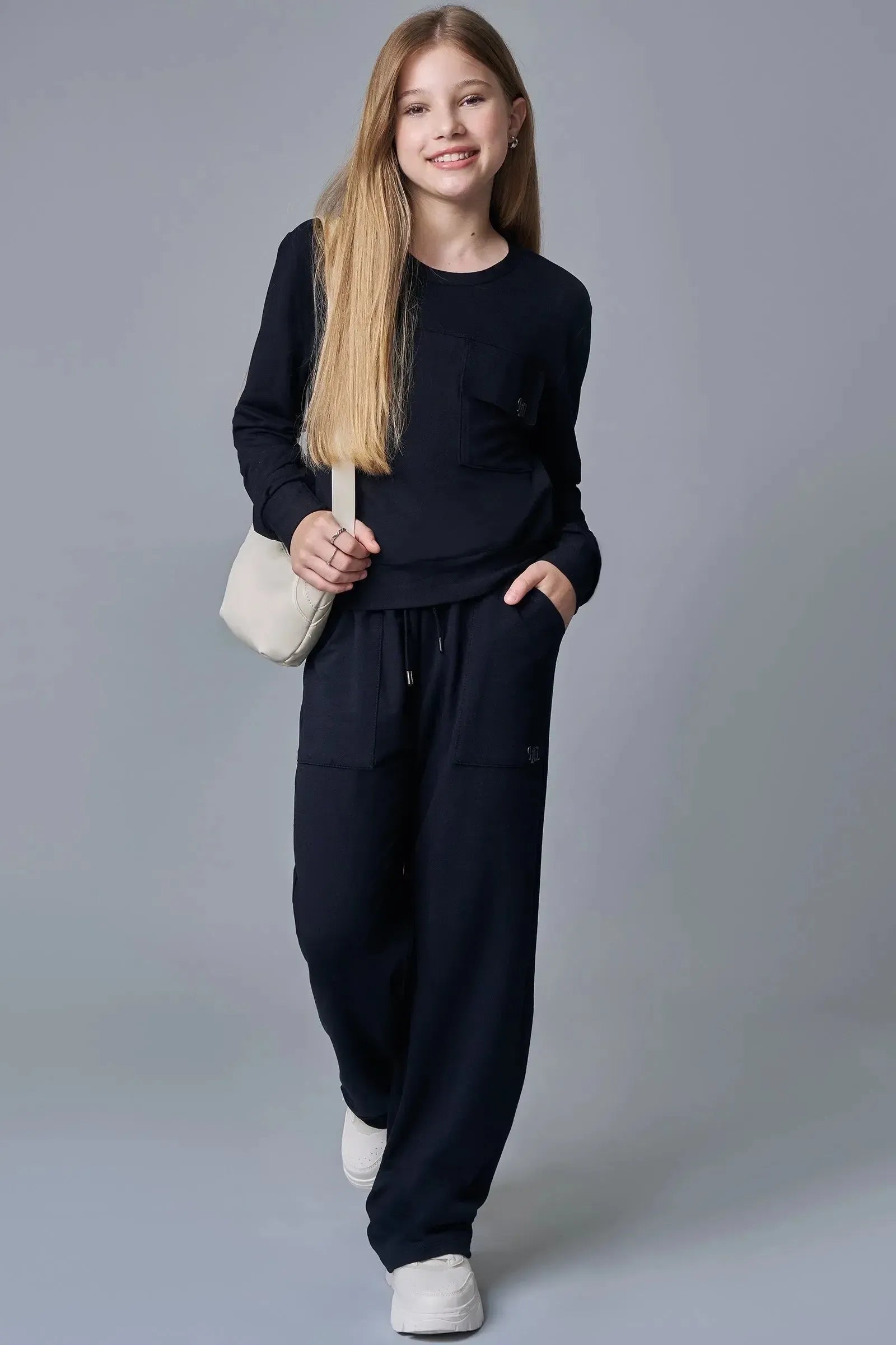 Calça Wide Leg em Molevisco 90399 Lilimoon Teen Menina