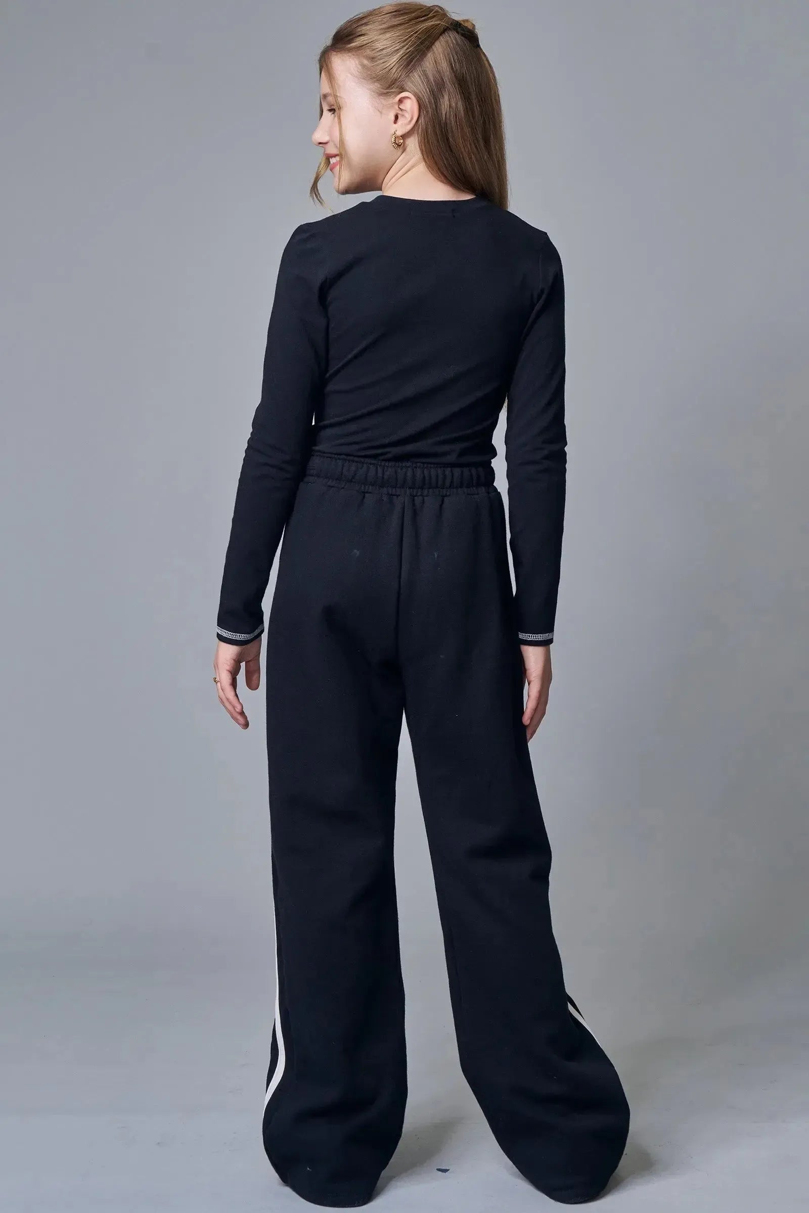 Calça Wide Leg em Moletom sem Pelúcia 90443 Lilimoon Teen Menina