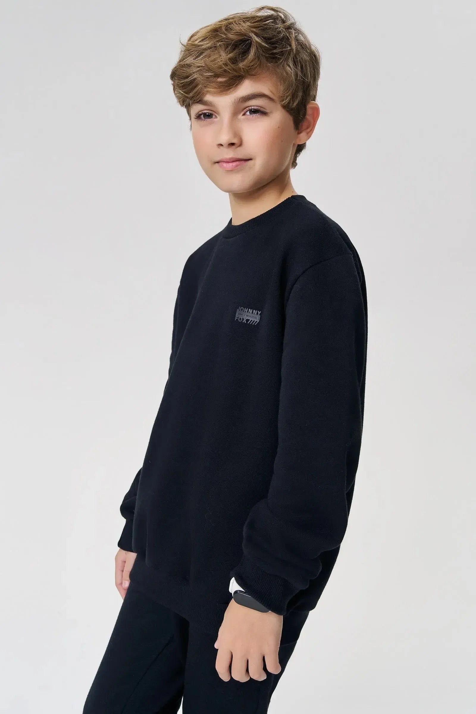 Conjunto de Blusão e Calça Jogger em Moletom com Pelúcia 90464 Johnny Fox Teen Menino