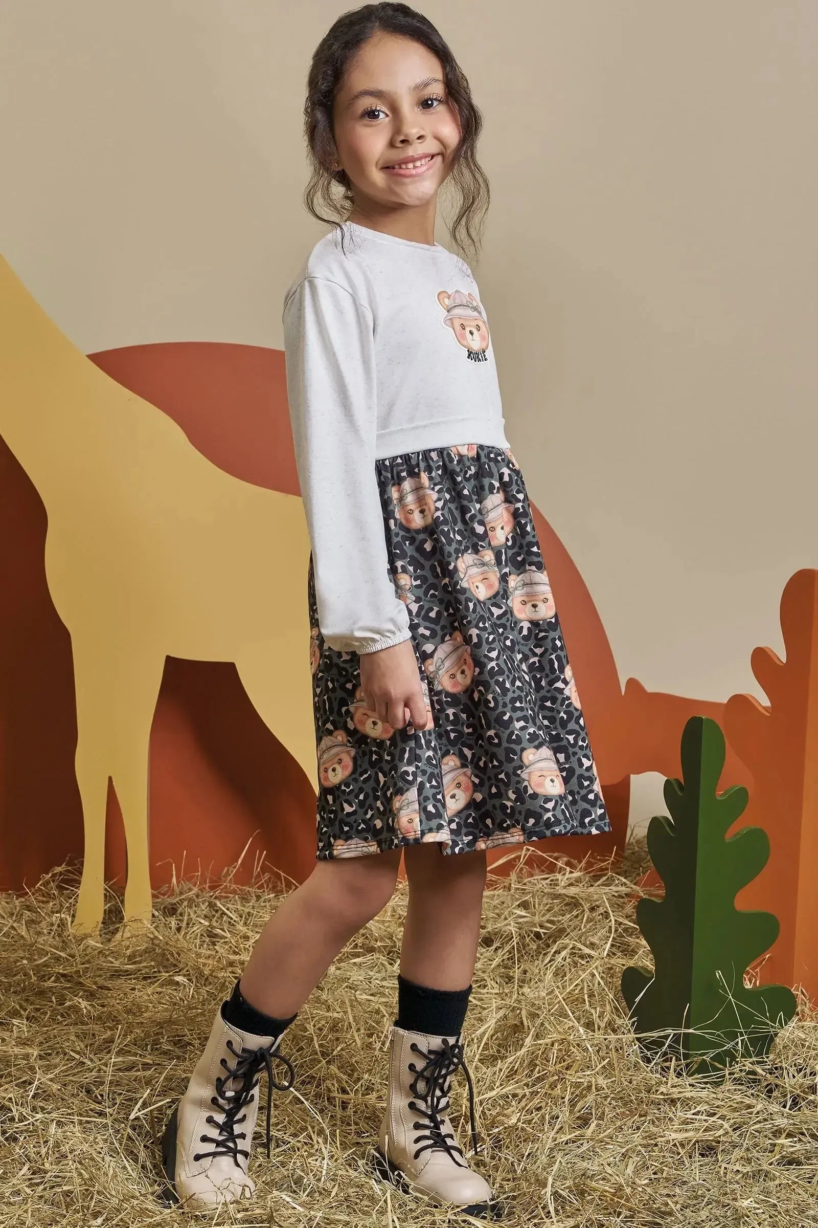 Vestido em Malha Power 90581 Kukiê Infantil Menina