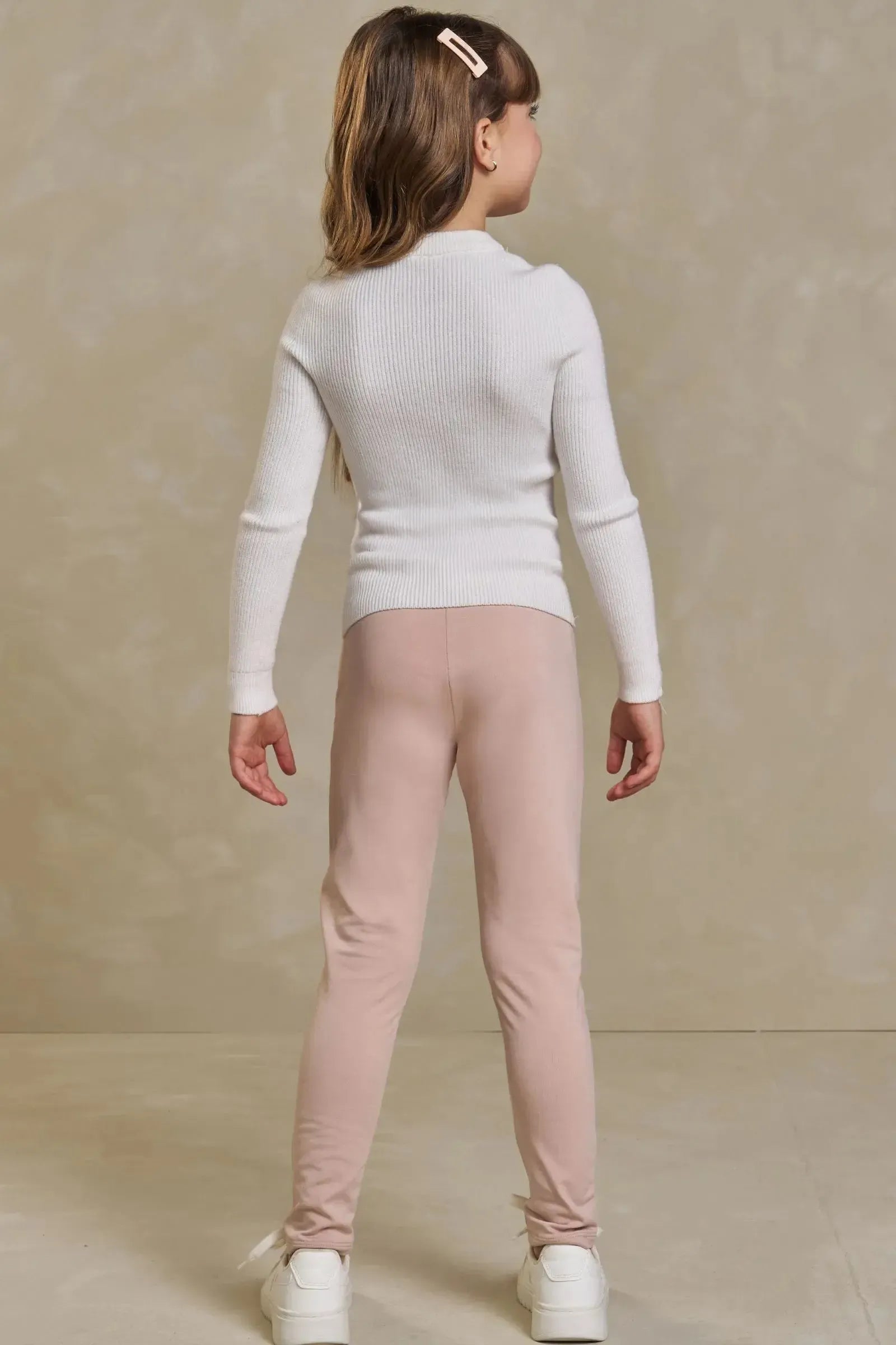 Calça Legging em Couro Eco e Termoskin Peluciado 90613 Kukiê Infantil Menina