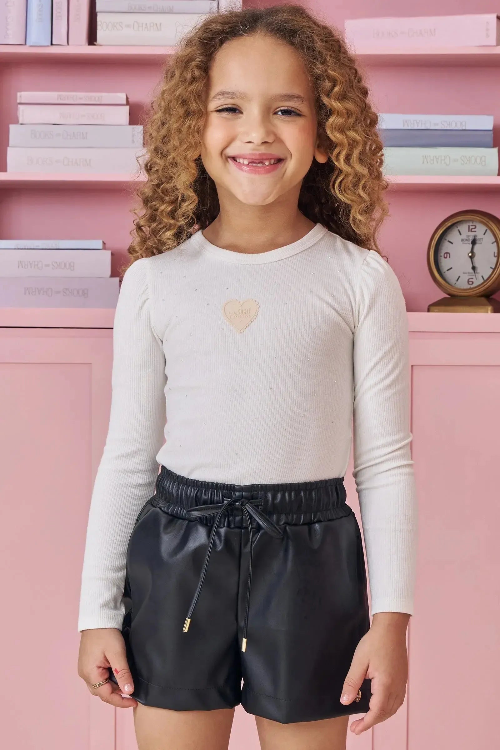 Blusa em Canelado Liz 90916 Kukiê Infantil Menina