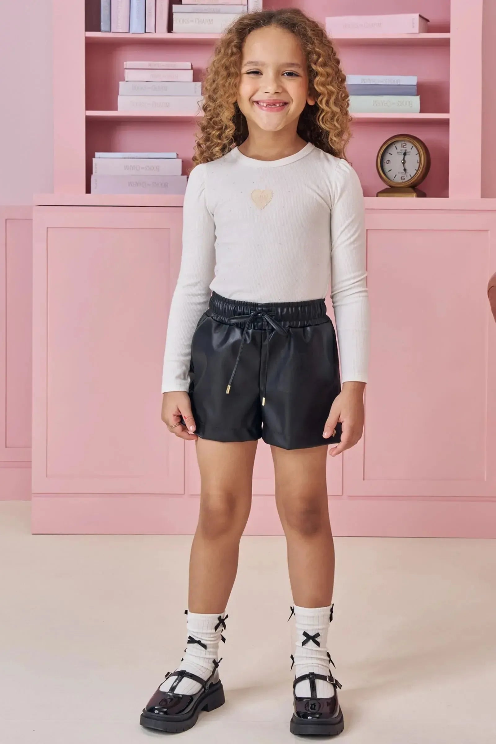 Blusa em Canelado Liz 90916 Kukiê Infantil Menina