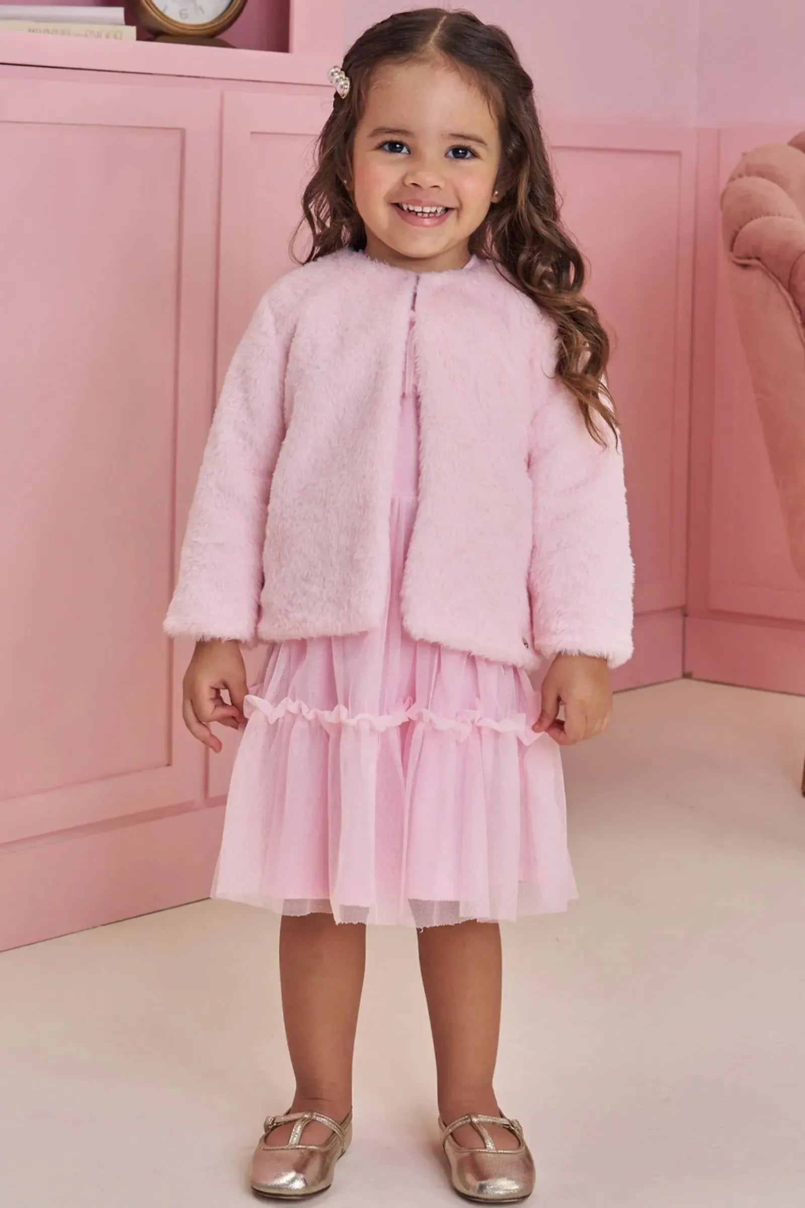 Casaco em Pelo Liso 92150 Kukiê Bebê Menina