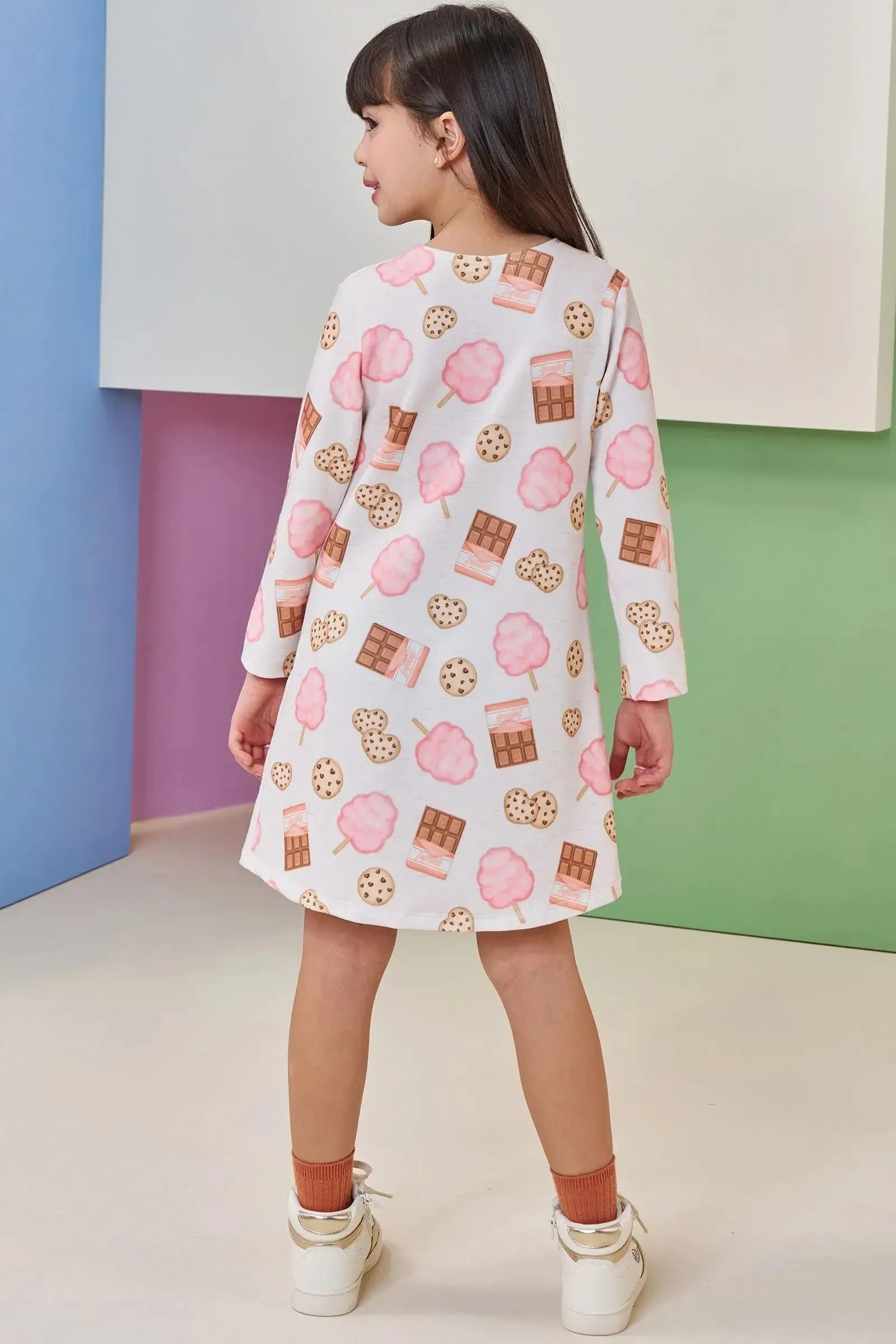 Vestido em Molecotton 92616 Infanti Infantil Menina