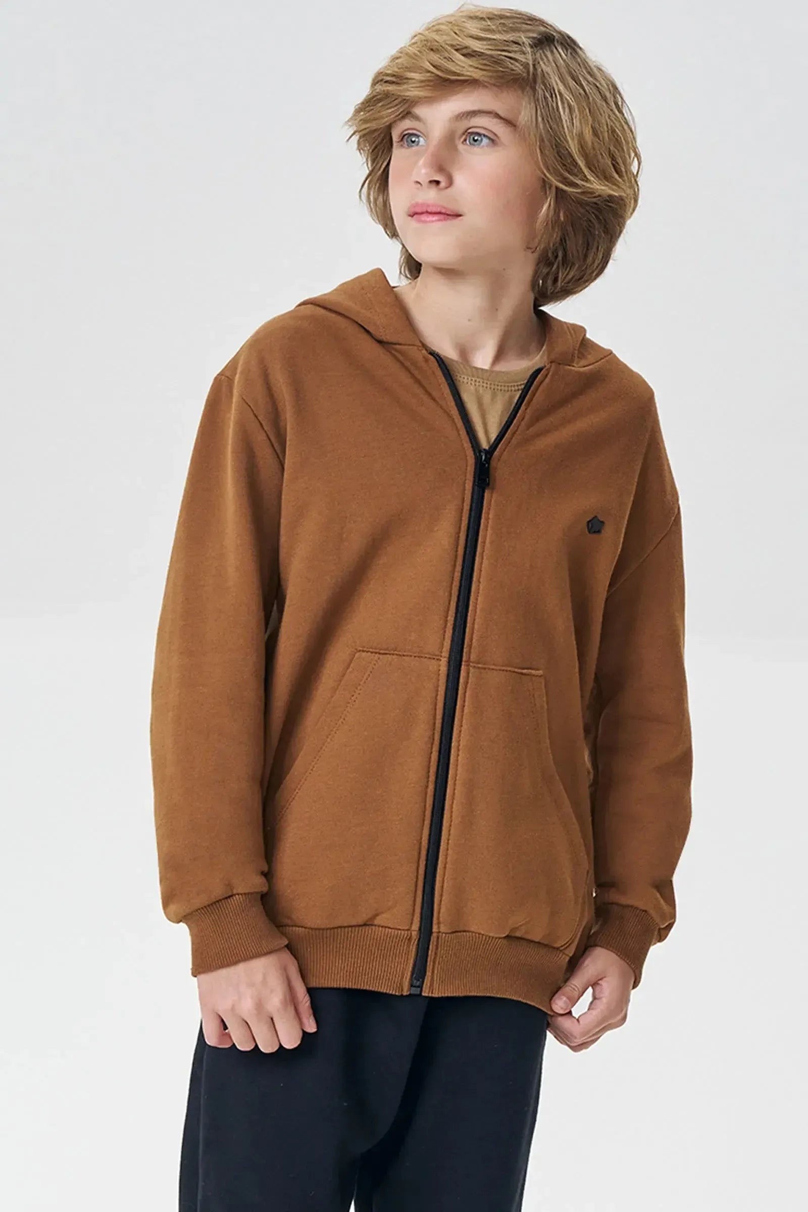 Jaqueta em Moletom com Pelúcia 93088 Johnny Fox Teen Menino