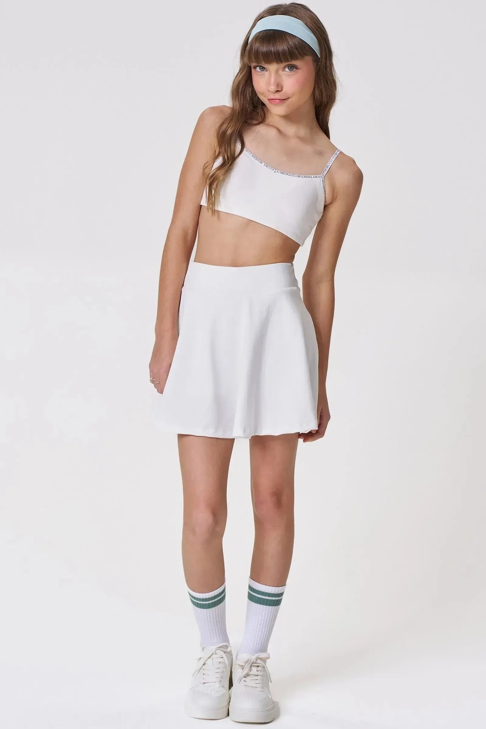 Saia em Malha Uv 50+ com Shorts Embutido 93657 Vic&Vicky Teen Menina