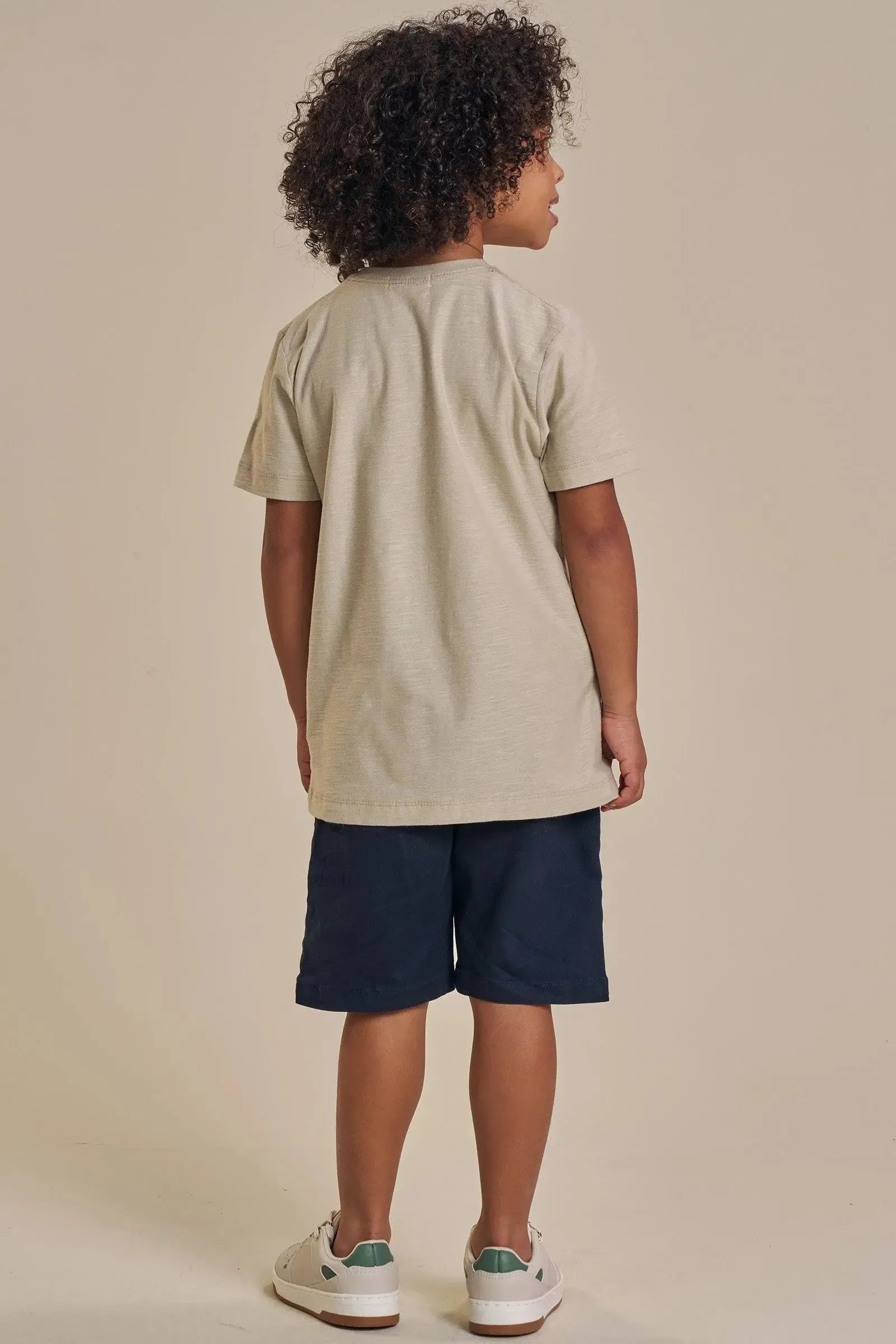 Bermuda em Sarja Stretch com Elastano 93676 LucBoo Infantil Menino