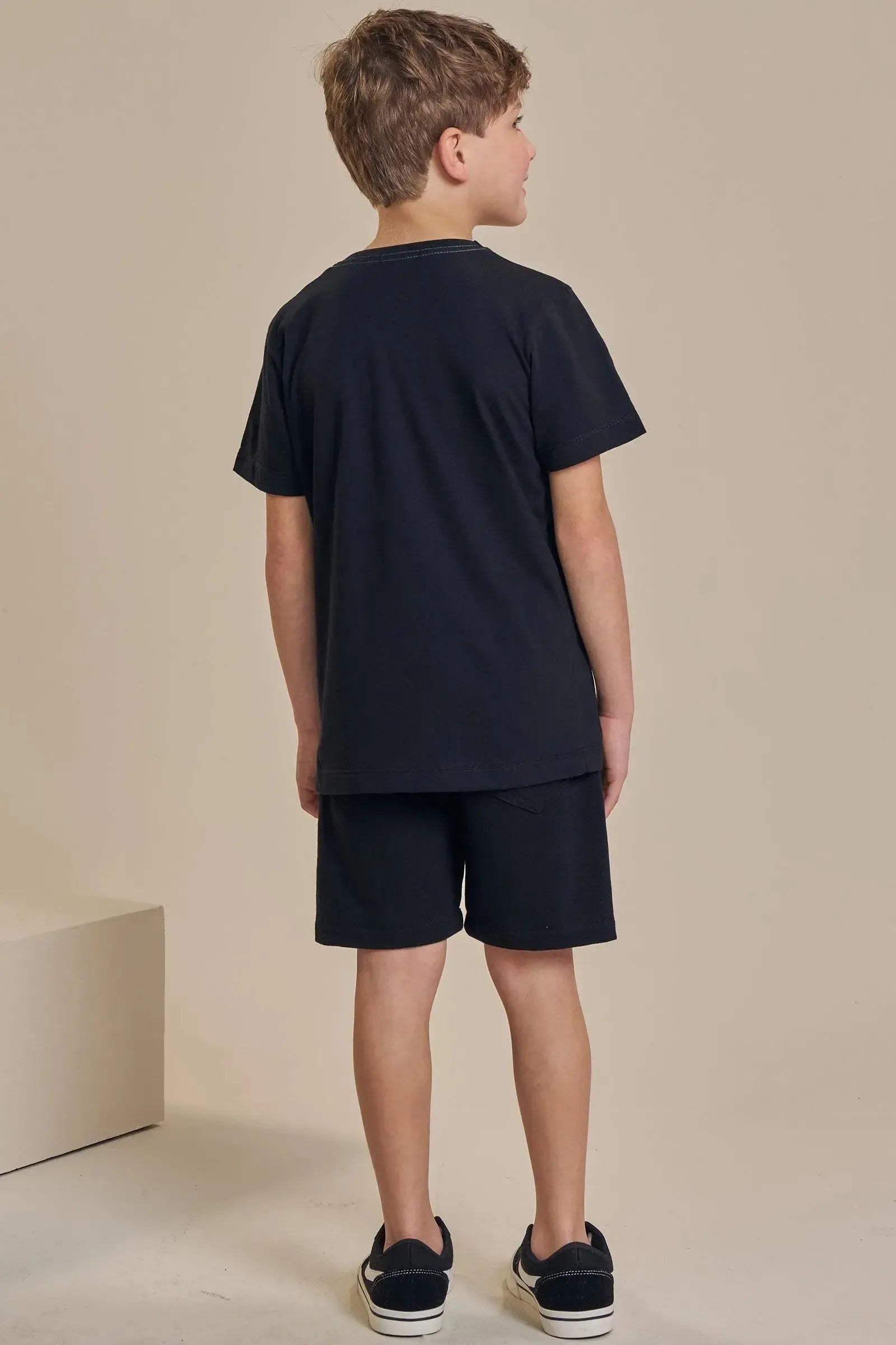 Bermuda em Moletwill com Elastano 93719 LucBoo Infantil Menino