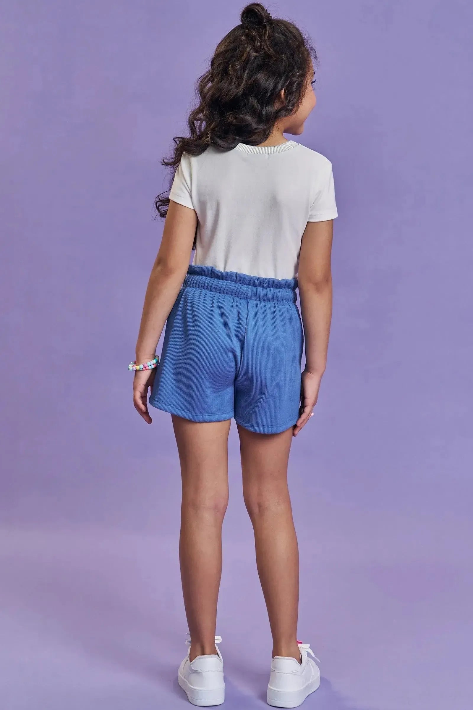 Conjunto de Blusa em Malha Power e Shorts em Soft Line 93869 Kukiê Infantil Menina