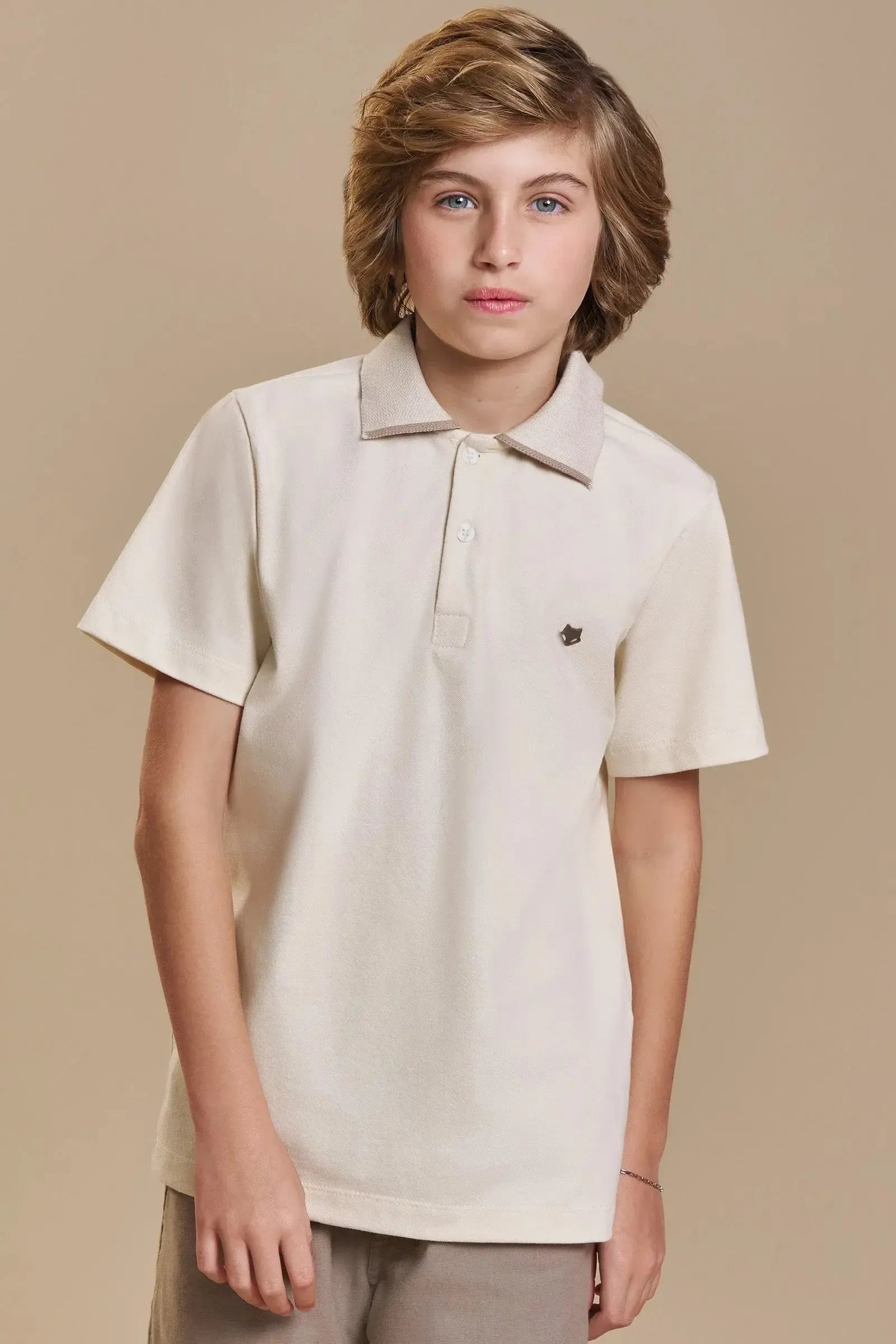 Camisa Polo em Piquet com Elastano 93896 Johnny Fox Teen Menino