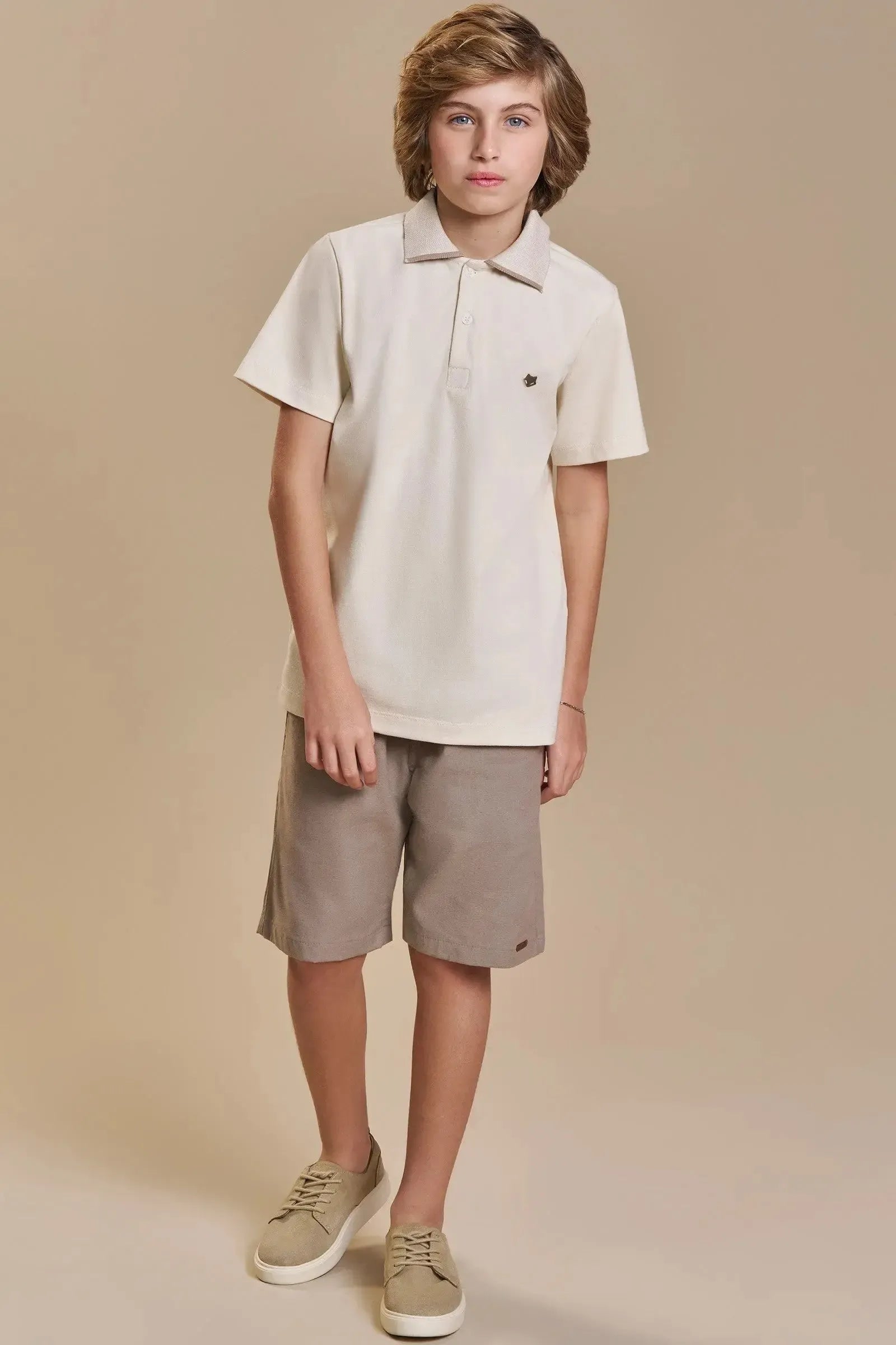 Camisa Polo em Piquet com Elastano 93896 Johnny Fox Teen Menino