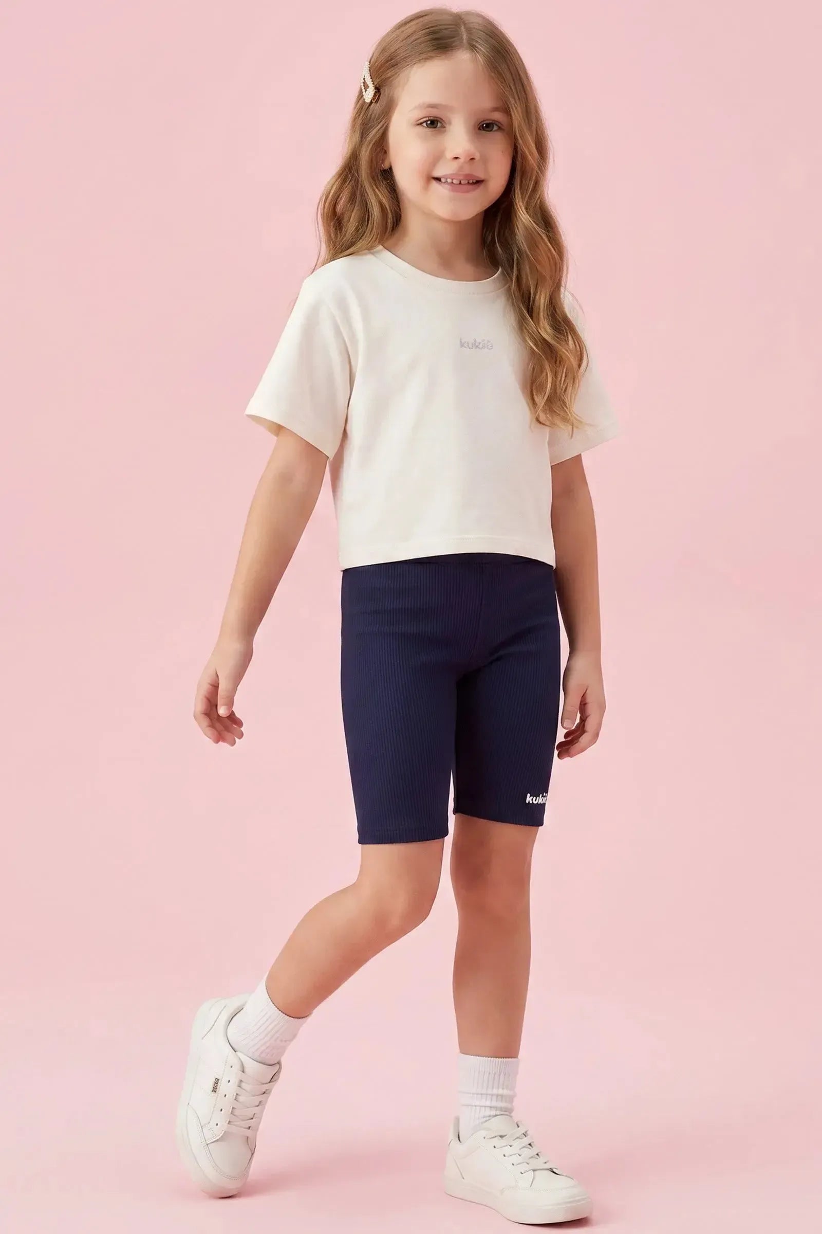 Bermuda Biker em Soft Line 94341 Kukiê Infantil Menina