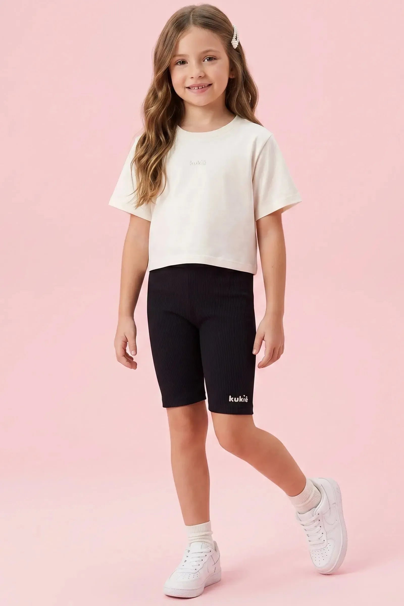 Bermuda Biker em Soft Line 94341 Kukiê Infantil Menina