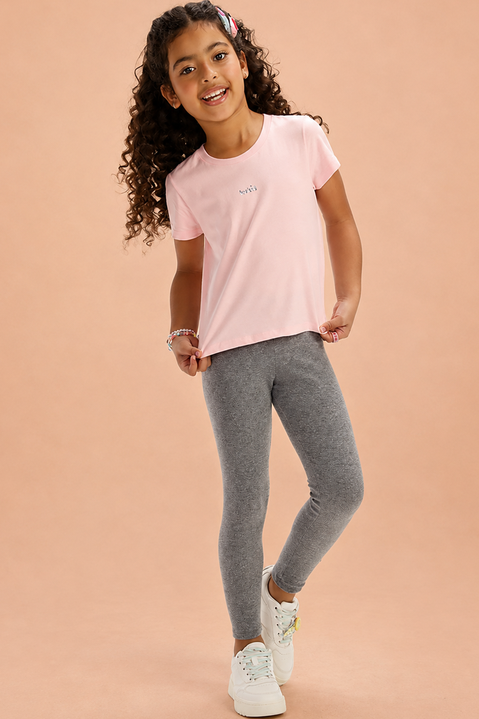 Calça Legging em Canelado Liz 94346 Kukiê Infantil Menina
