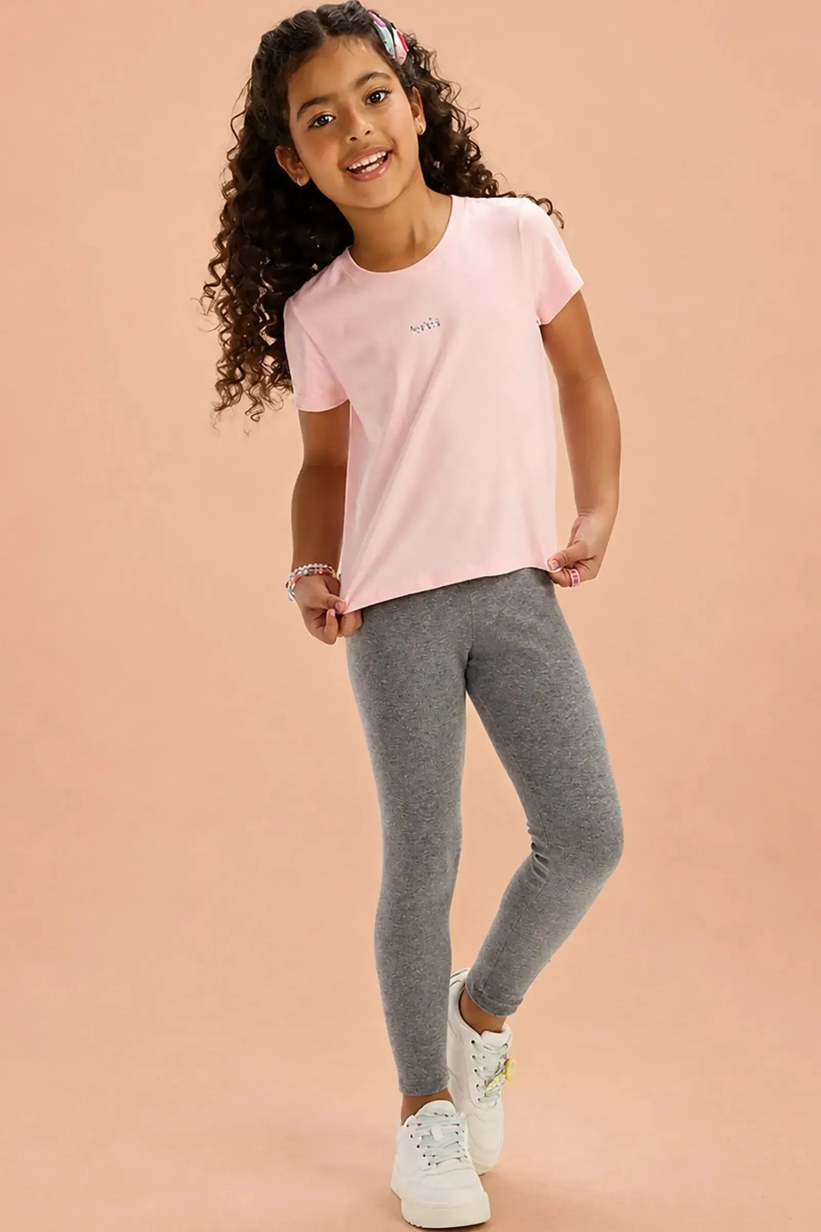 Calça Legging em Canelado Liz 94346 Kukiê Infantil Menina