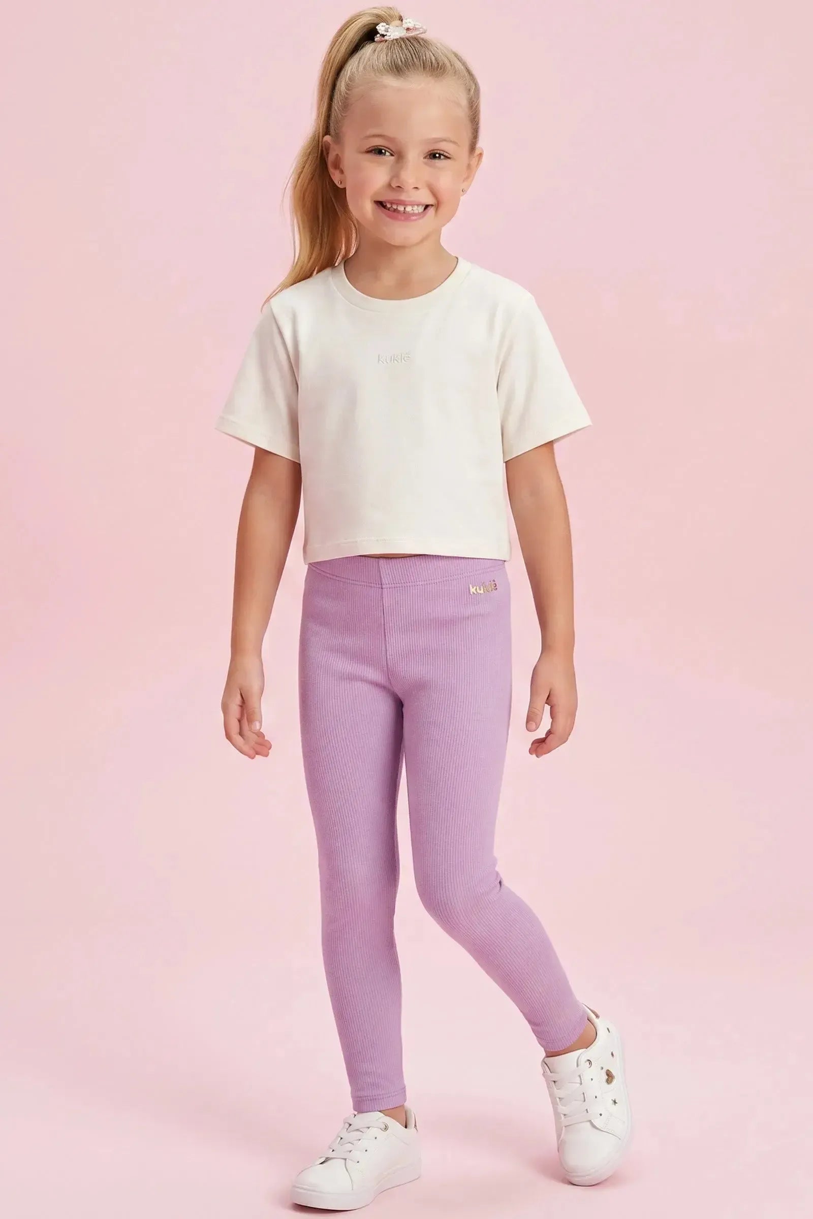 Calça Legging em Canelado Liz 94346 Kukiê Infantil Menina