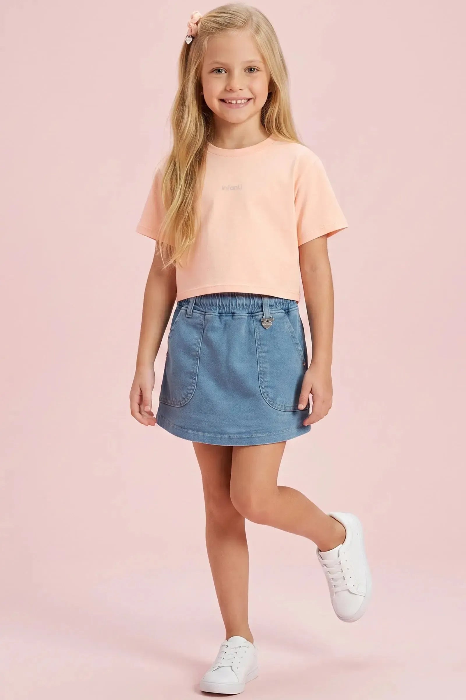 Blusa em Meia Malha 94377 Infanti Infantil Menina