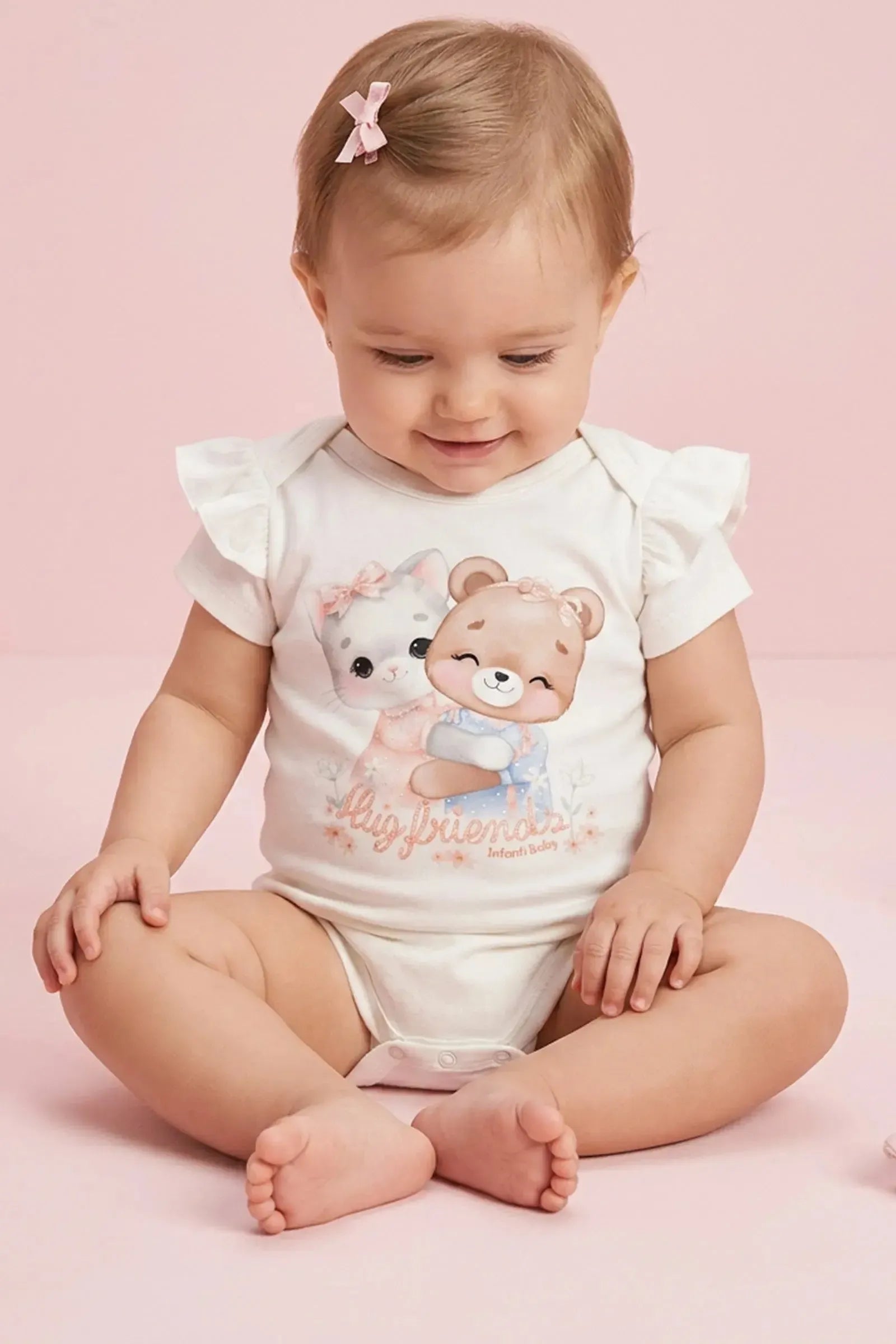 Body em Cotton 94936 Infanti Bebê Menina